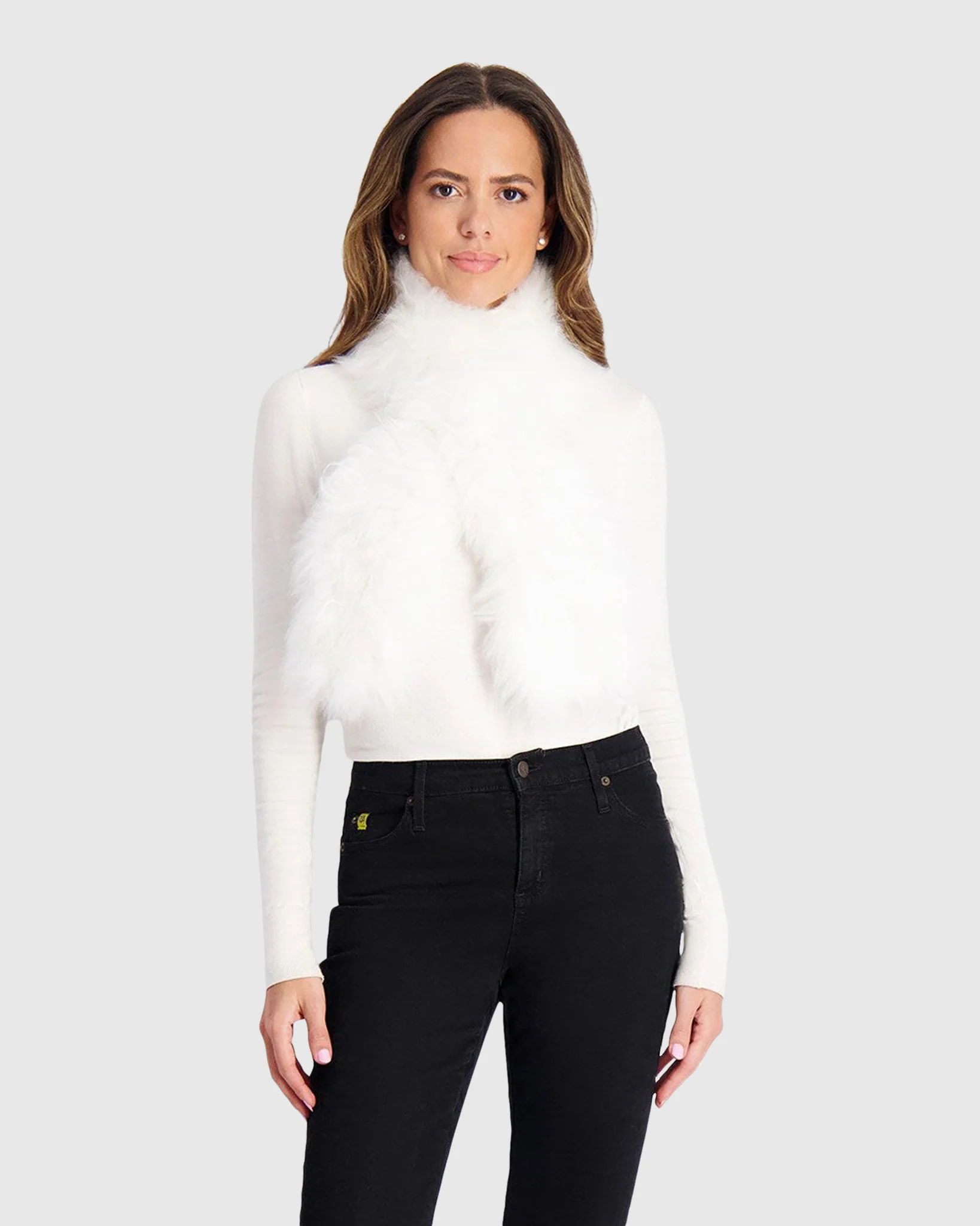 CASHMERE GOAT KNIT PULL-THROUGH SCARF - Image 4