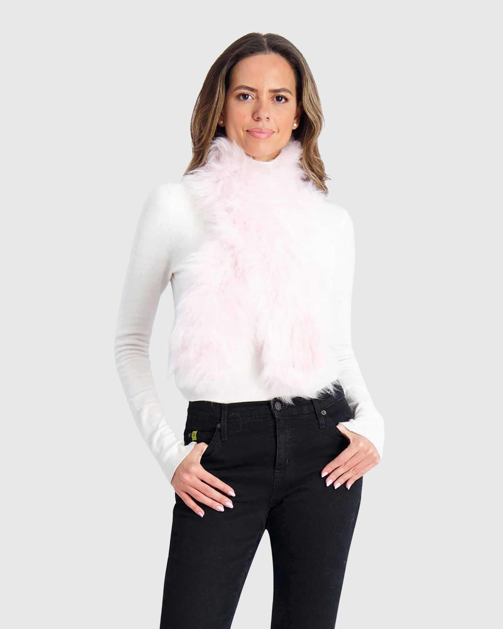 CASHMERE GOAT KNIT PULL-THROUGH SCARF - Image 8
