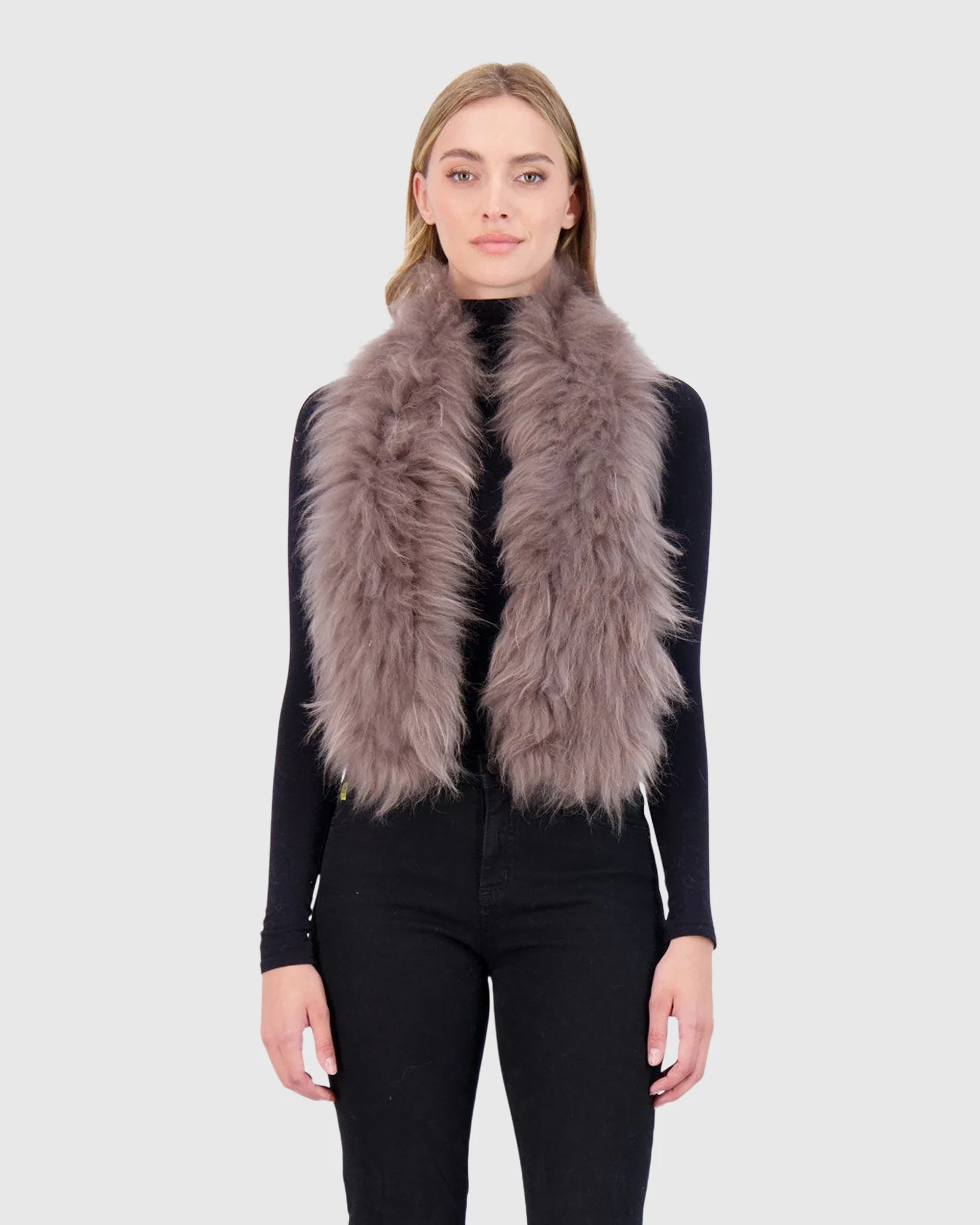CASHMERE GOAT KNIT PULL-THROUGH SCARF - Image 9