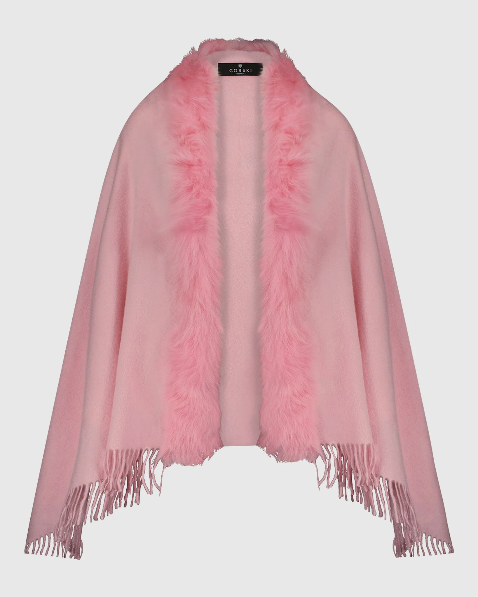 SELECT CASHMERE STOLE WITH TOSCANA LAMB TRIM - Image 17