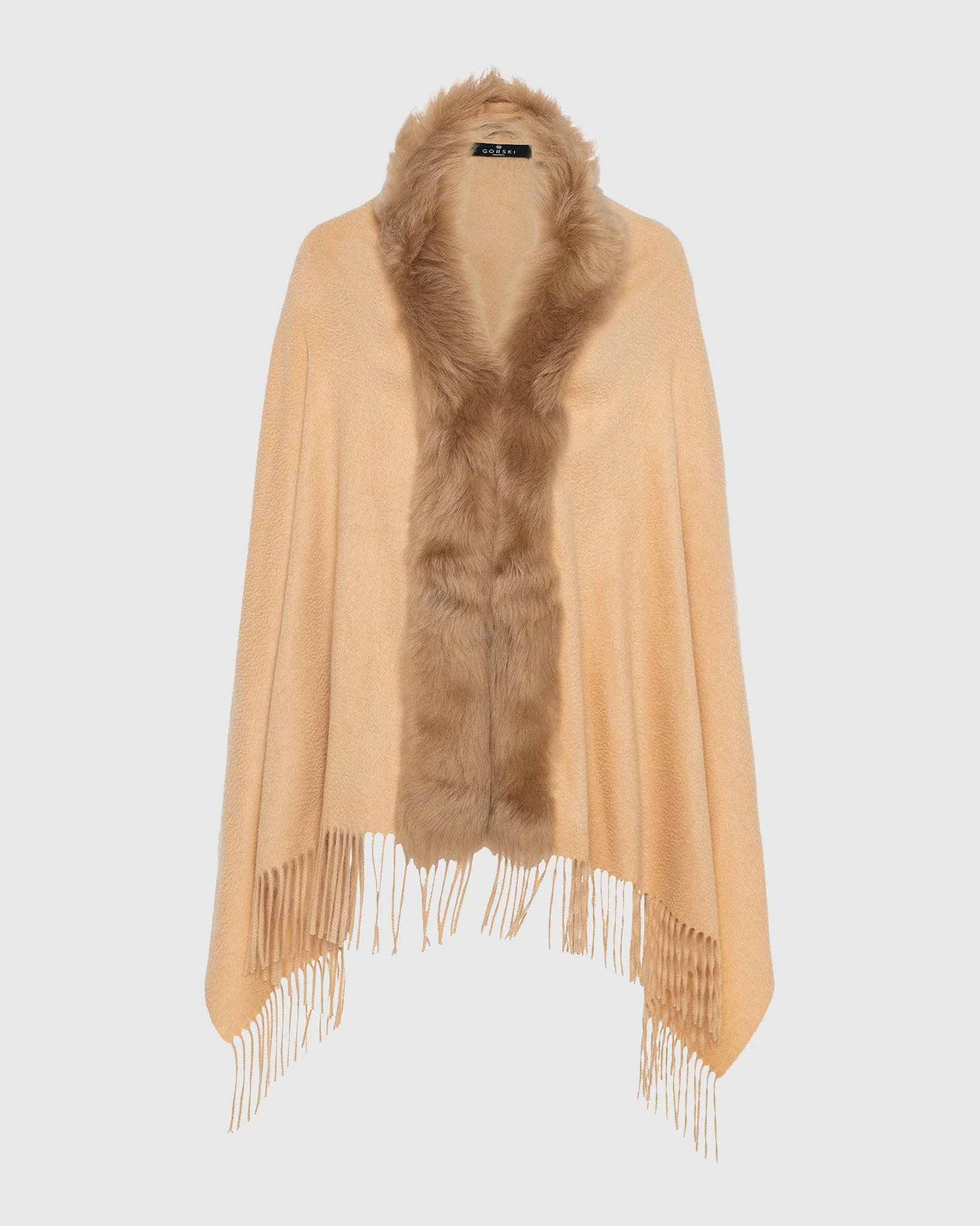 SELECT CASHMERE STOLE WITH TOSCANA LAMB TRIM - Image 5