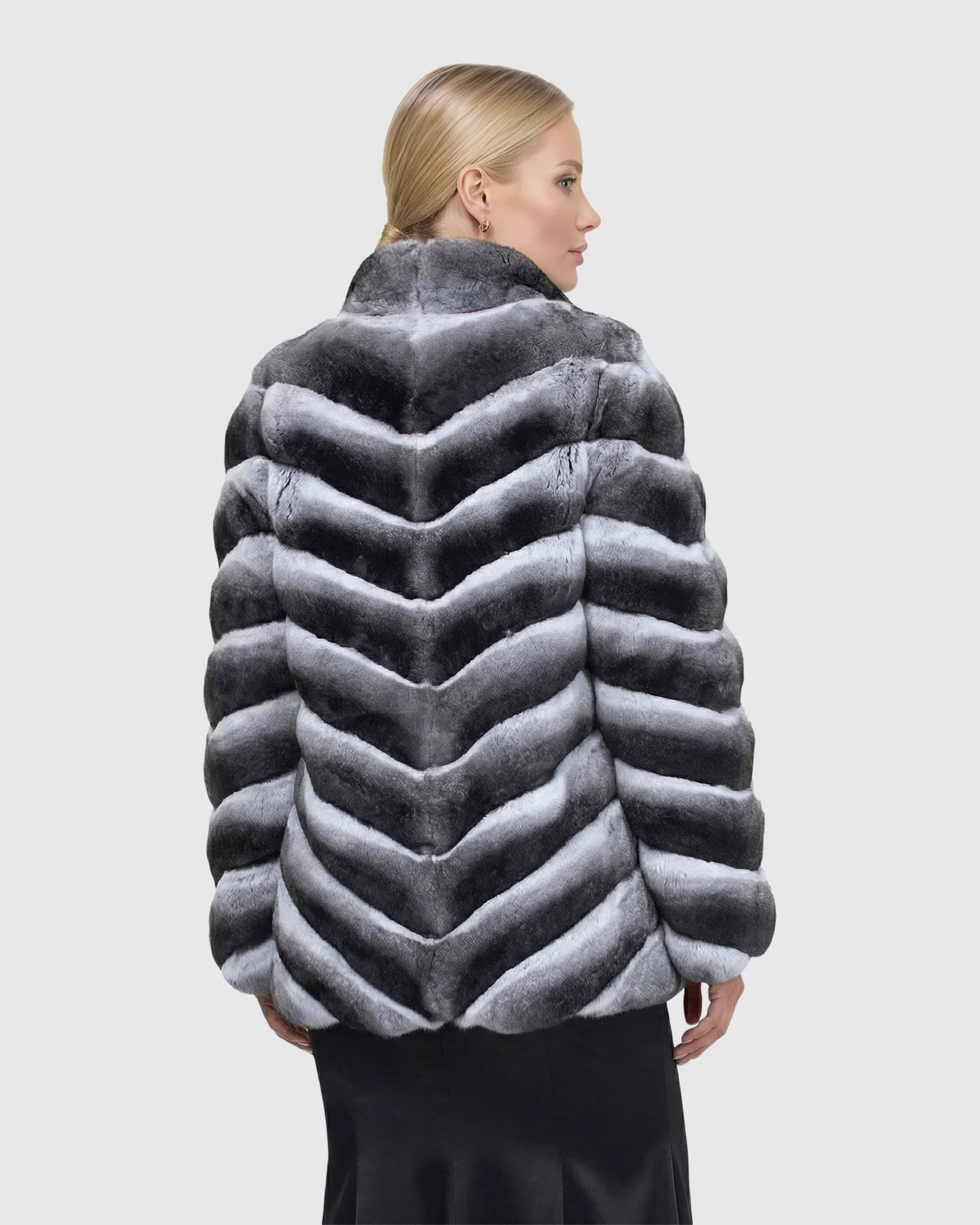 CHEVRON CHINCHILLA JACKET - Image 10
