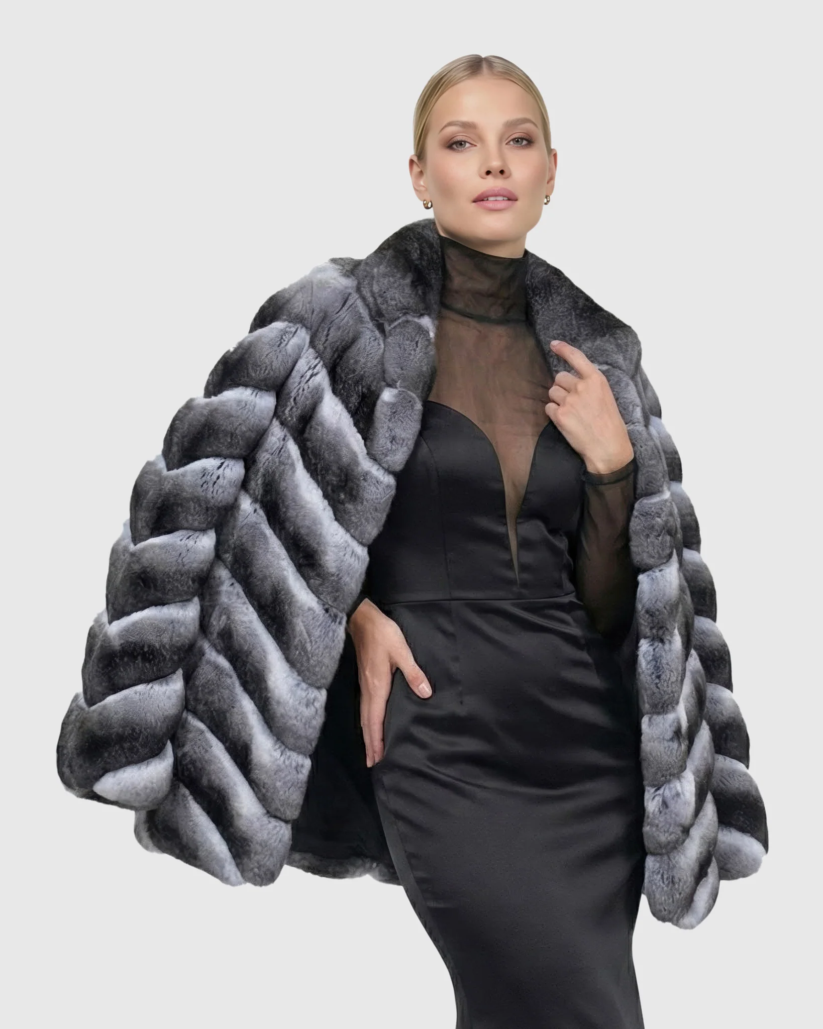CHEVRON CHINCHILLA JACKET - Image 8