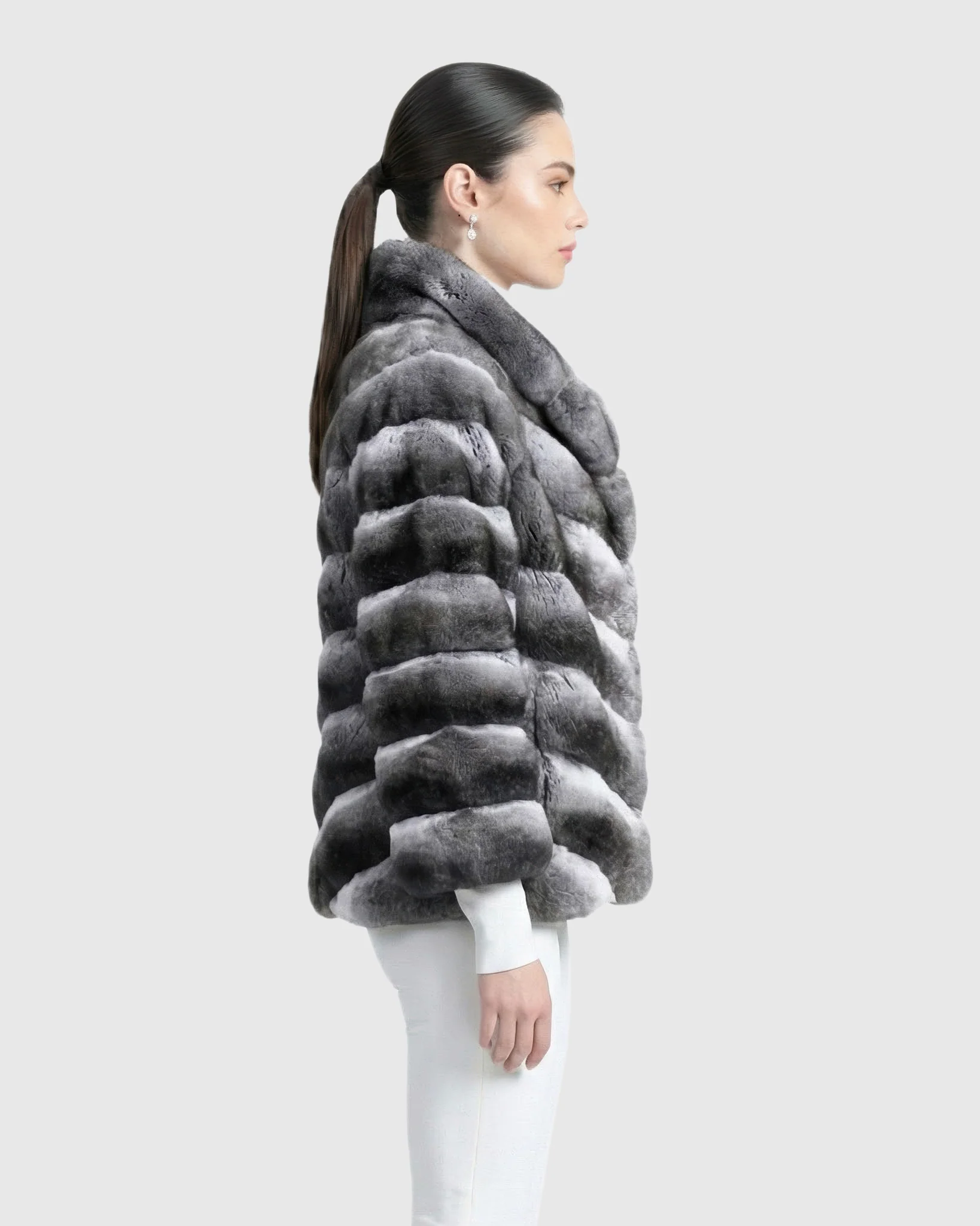 CHEVRON CHINCHILLA JACKET - Image 4