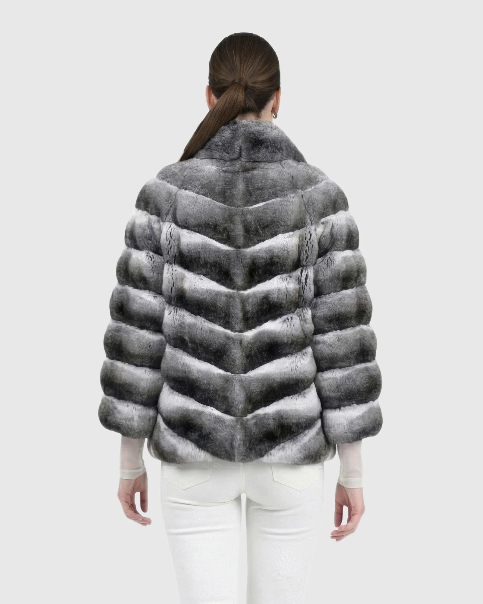 CHEVRON CHINCHILLA JACKET - Image 5
