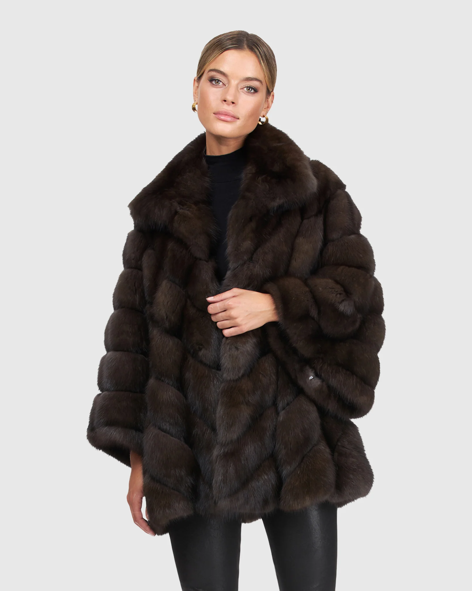 Chevron Russian Sable Jacket