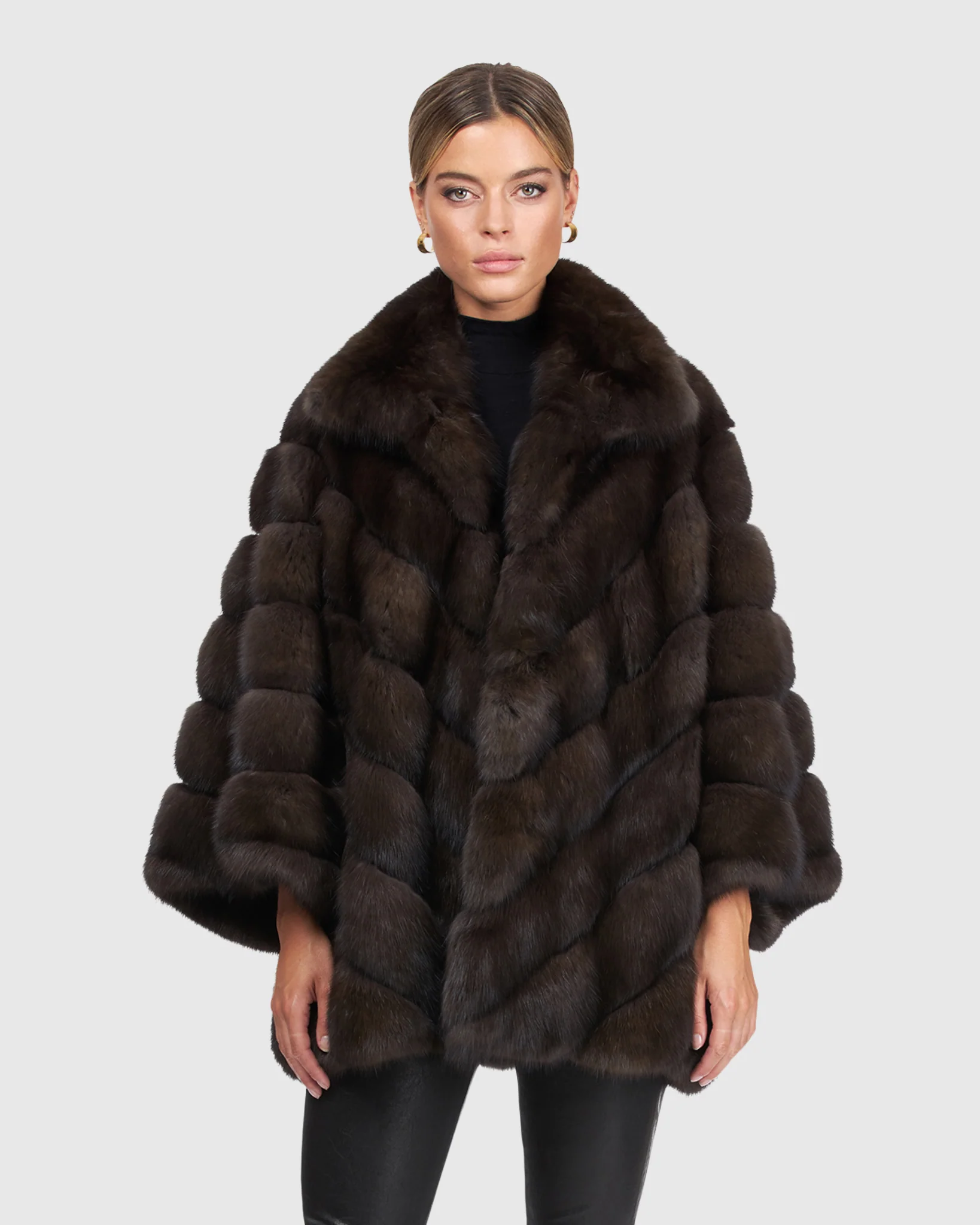 Chevron Russian Sable Jacket - Image 2