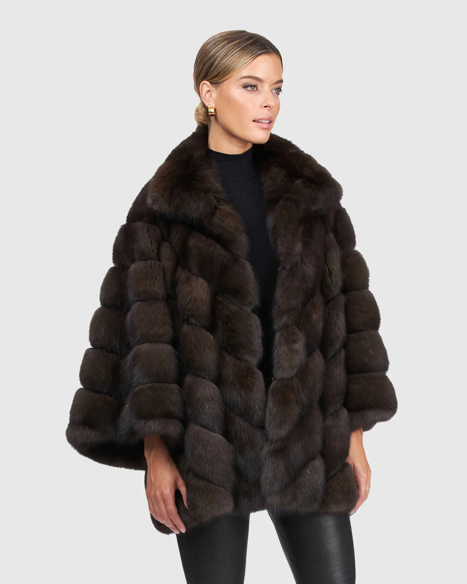 Chevron Russian Sable Jacket - Image 3