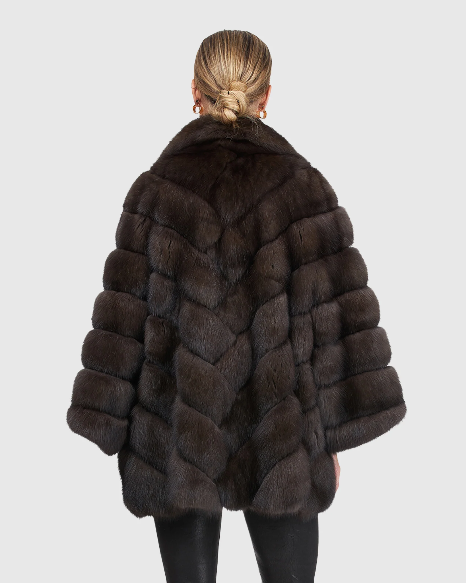 Chevron Russian Sable Jacket - Image 4