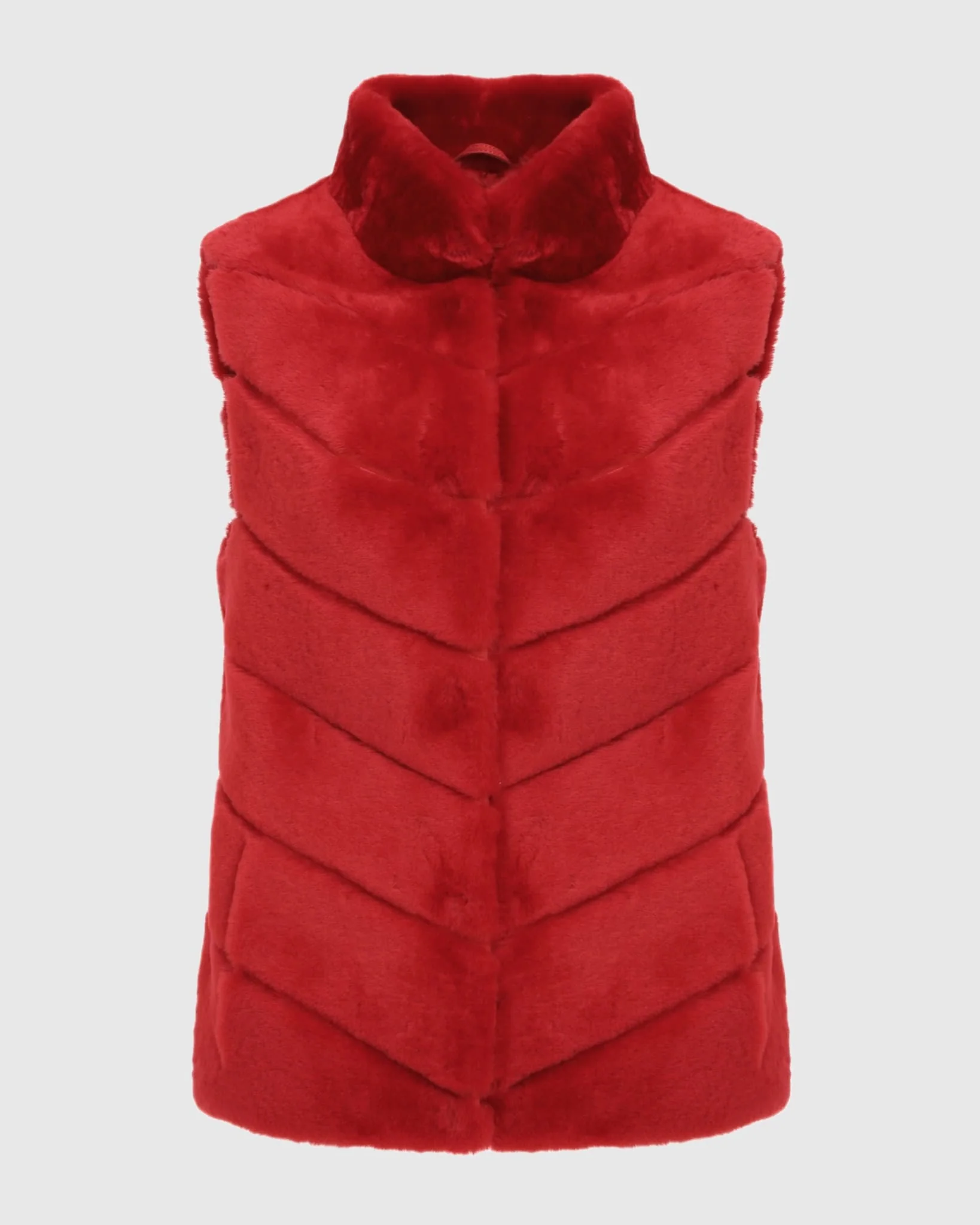 SELECT SHEARLING LAMB CHEVRON VEST - Image 16