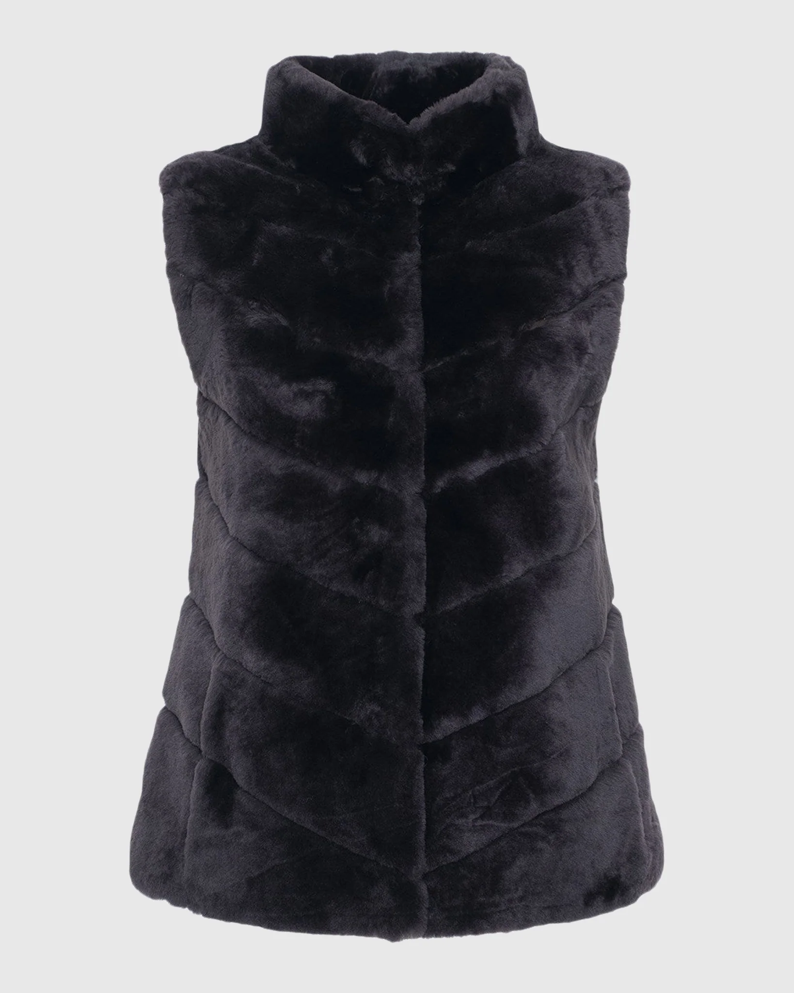 SELECT SHEARLING LAMB CHEVRON VEST - Image 6