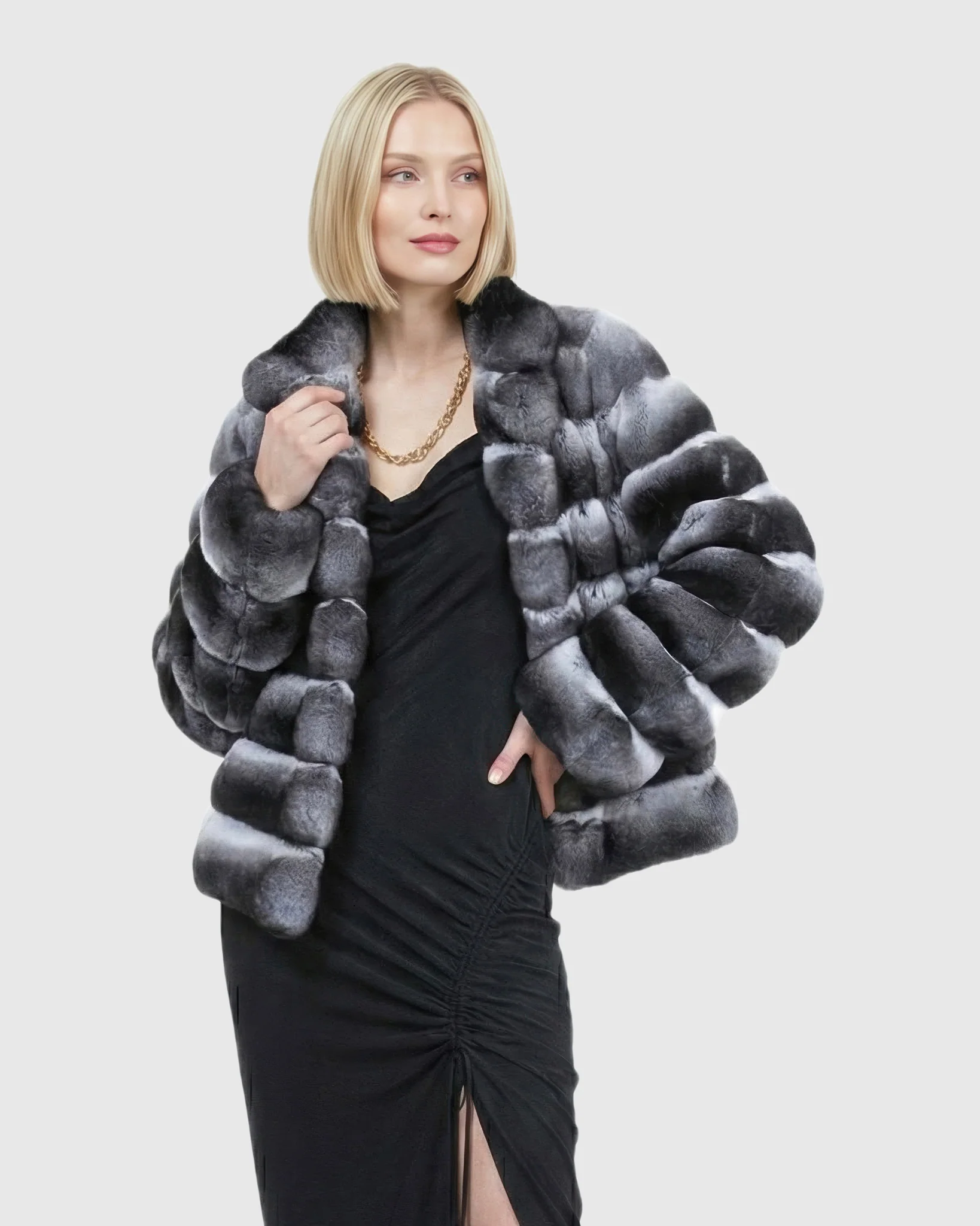 HORIZONTAL CHINCHILLA JACKET - Image 2