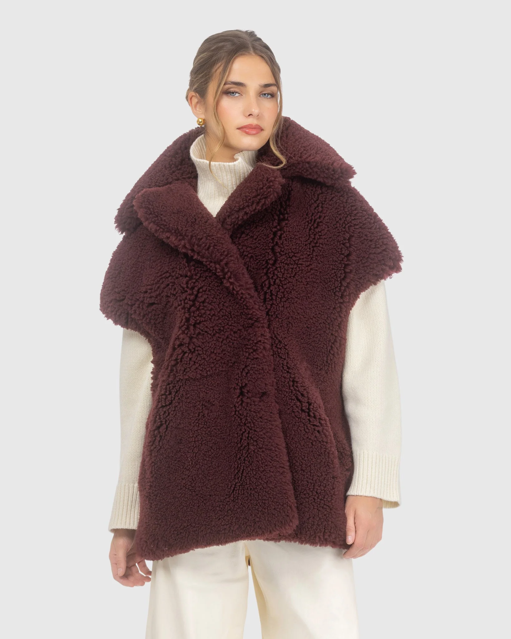 Curly Shearling Lamb Reversible Vest