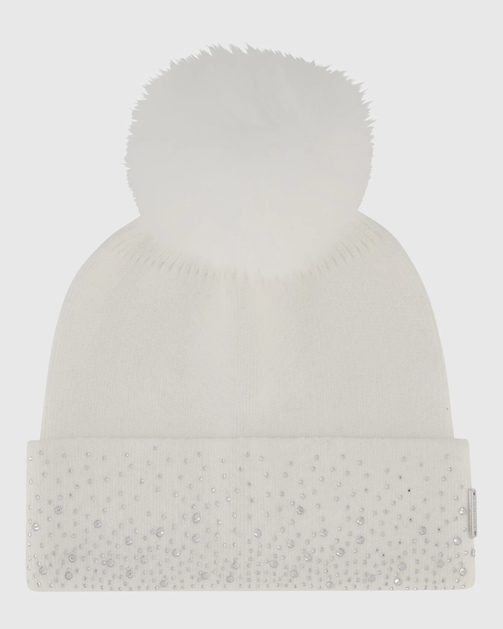 EMBELLISHED BEANIE WITH TOSCANA LAMB POMPOM - Image 5