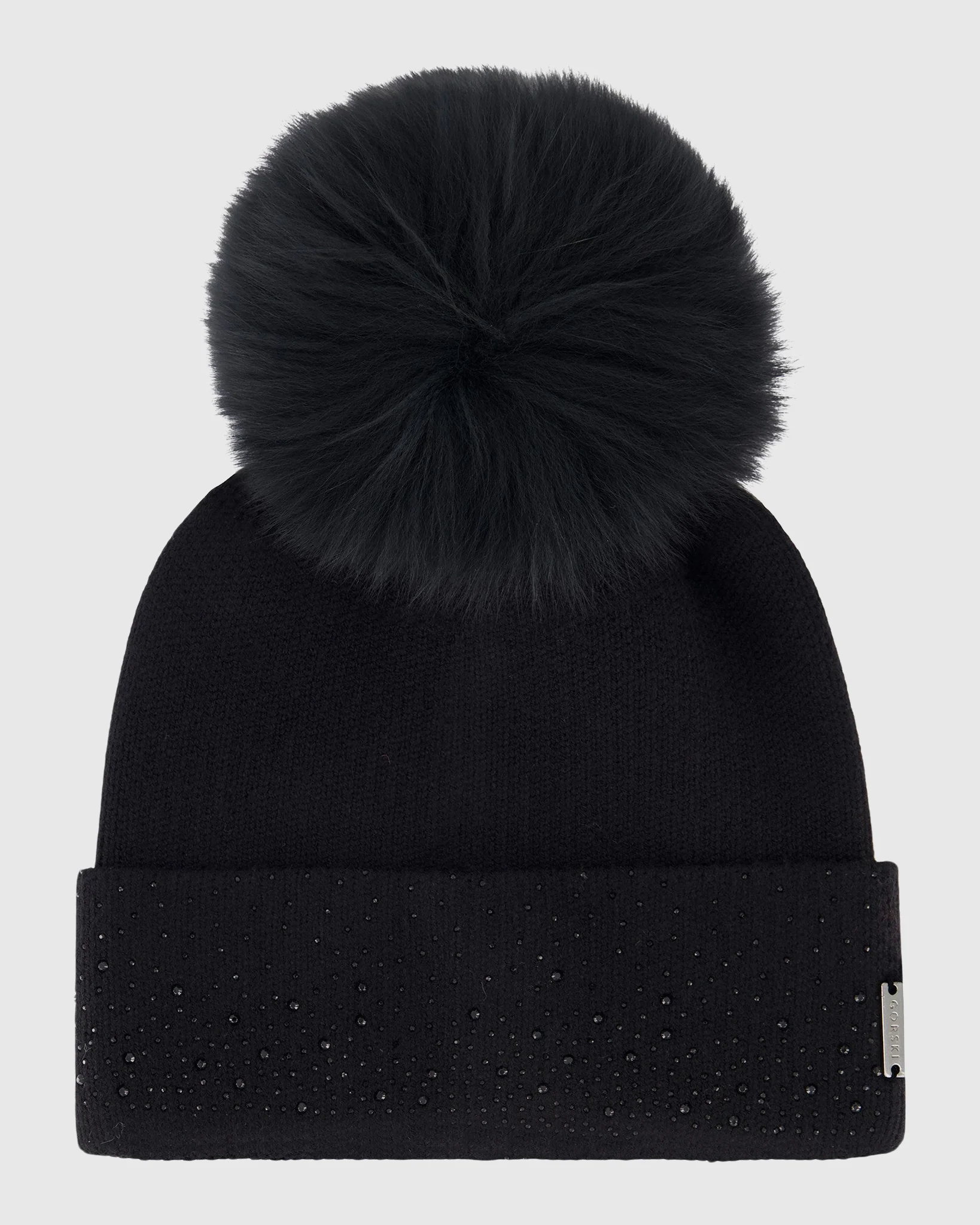 EMBELLISHED BEANIE WITH TOSCANA LAMB POMPOM - Image 8