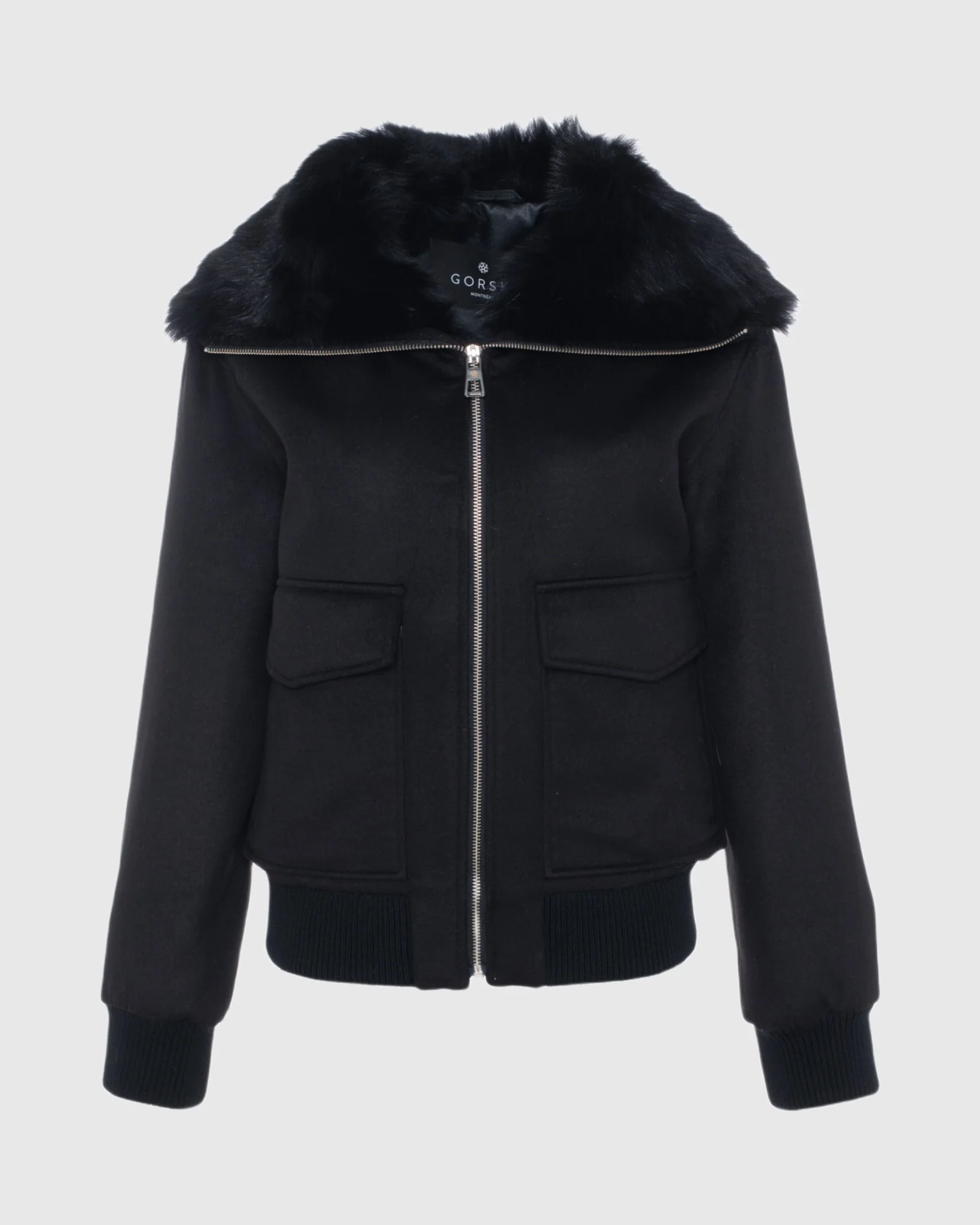FABRIC JACKET WITH SELECT SHEARLING LAMB COLLAR - Image 7