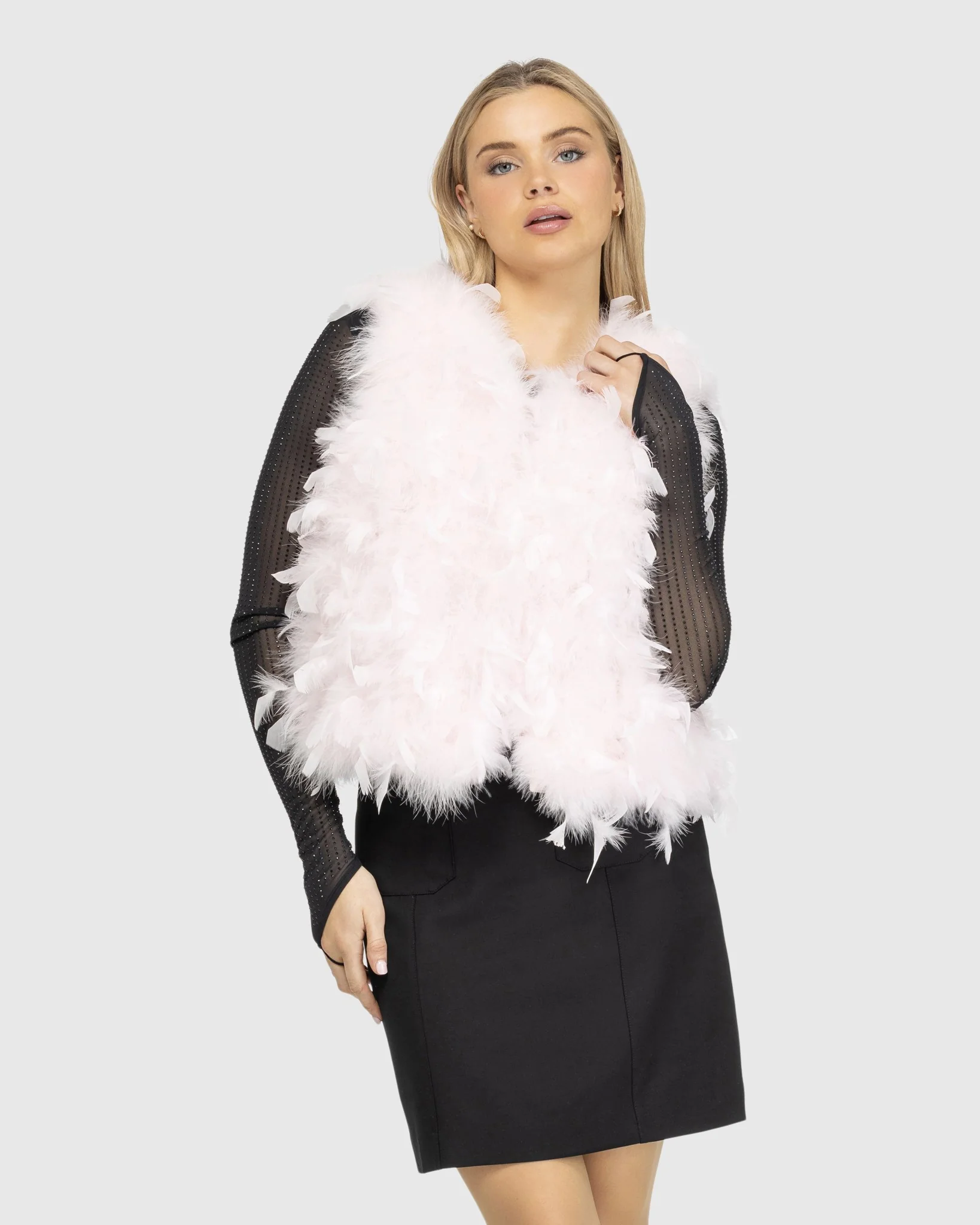 FEATHERED VEST