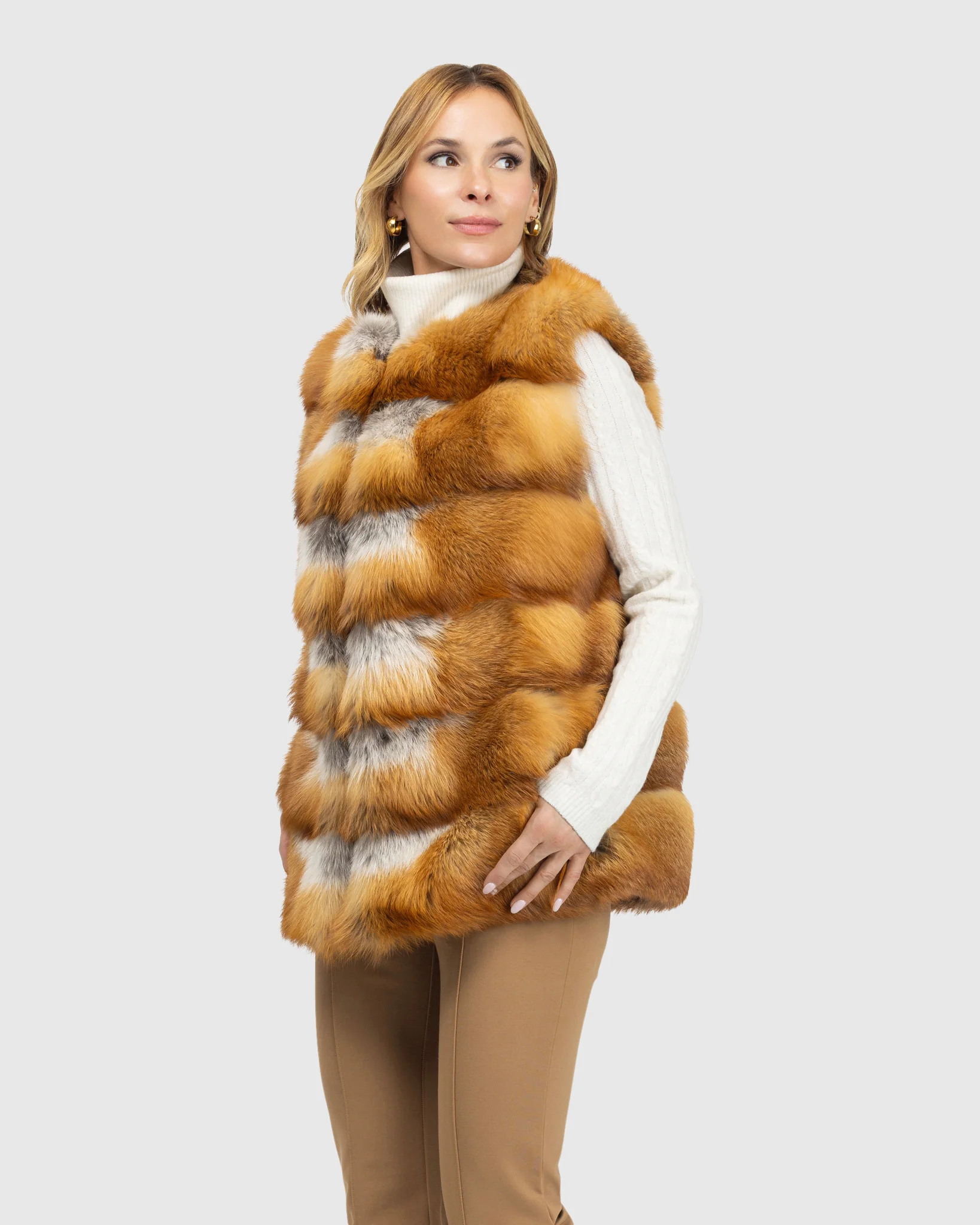 FOX COLLARLESS VEST - Image 2