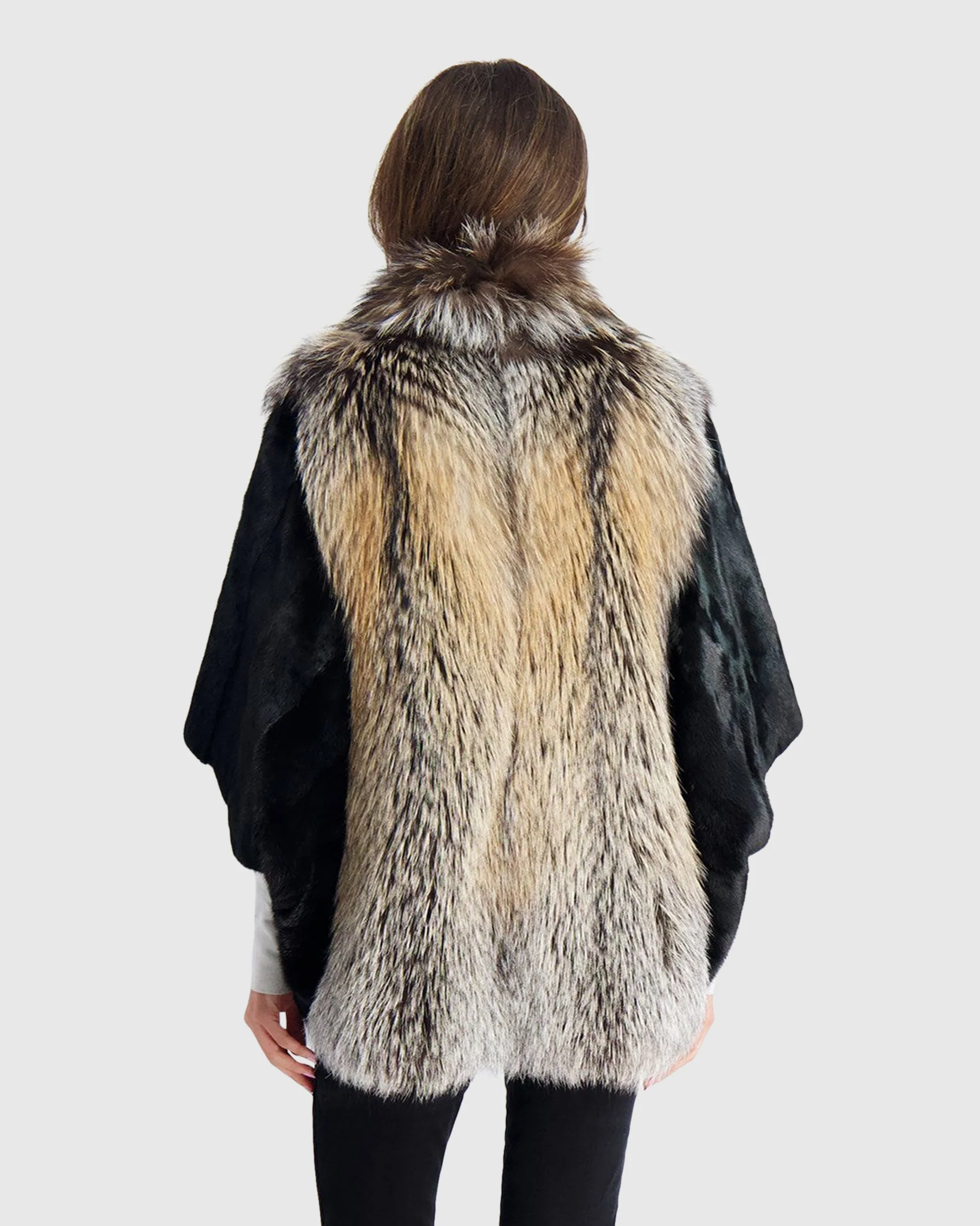Fox Jacket With Mink Sleeves - Image 4