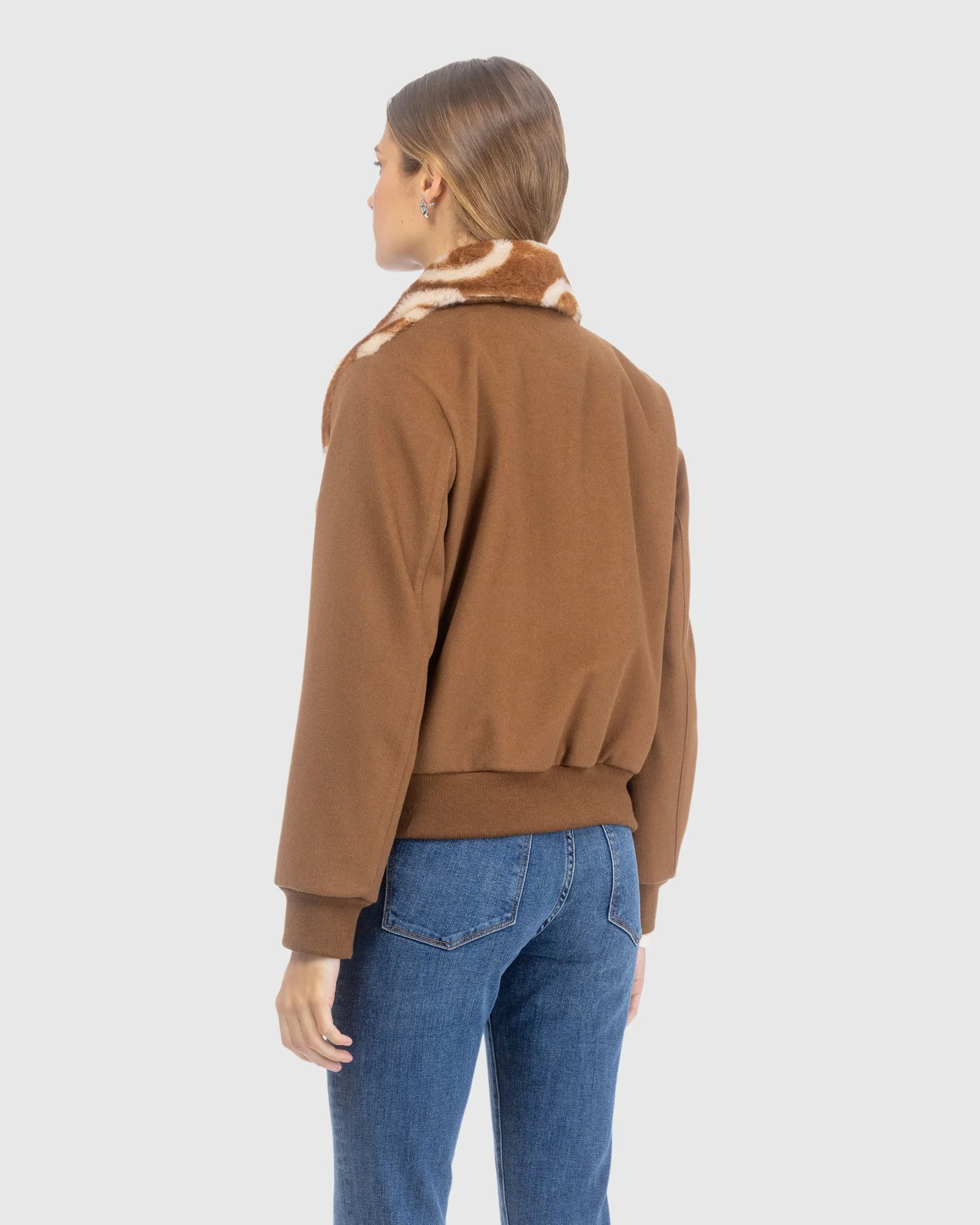G PRINTED MERINO SHEARLING LAMB BOMBER JACKET WITH LORO PIANA WOOL TRIM - Image 10