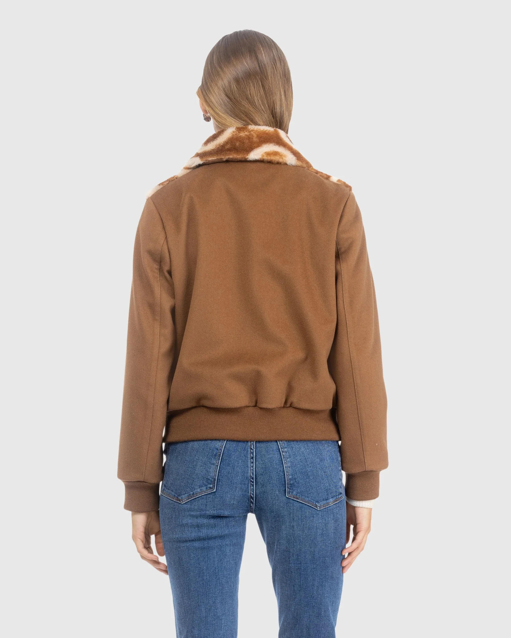 G PRINTED MERINO SHEARLING LAMB BOMBER JACKET WITH LORO PIANA WOOL TRIM - Image 11