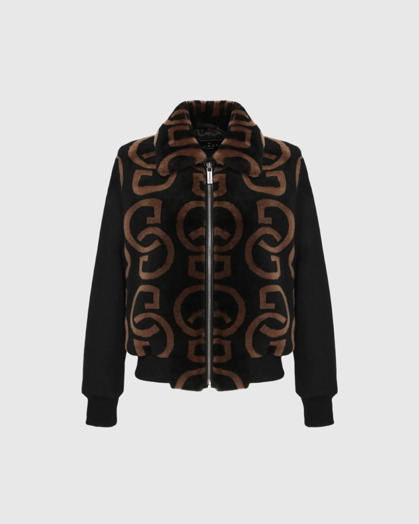 G PRINTED MERINO SHEARLING LAMB BOMBER JACKET WITH LORO PIANA WOOL TRIM - Image 13