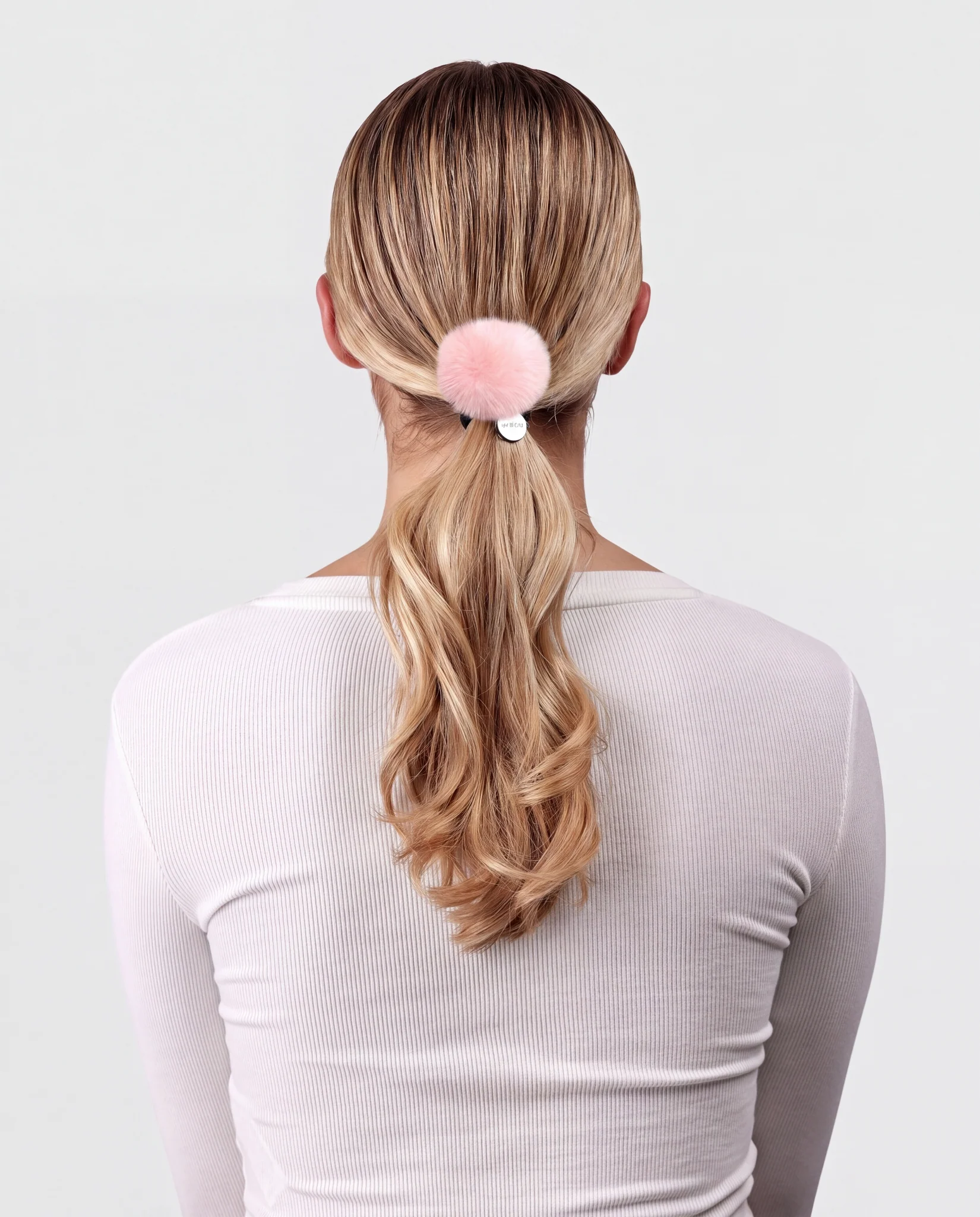 HAIR ELASTIC WITH MINK FUR POMPOM - Image 17