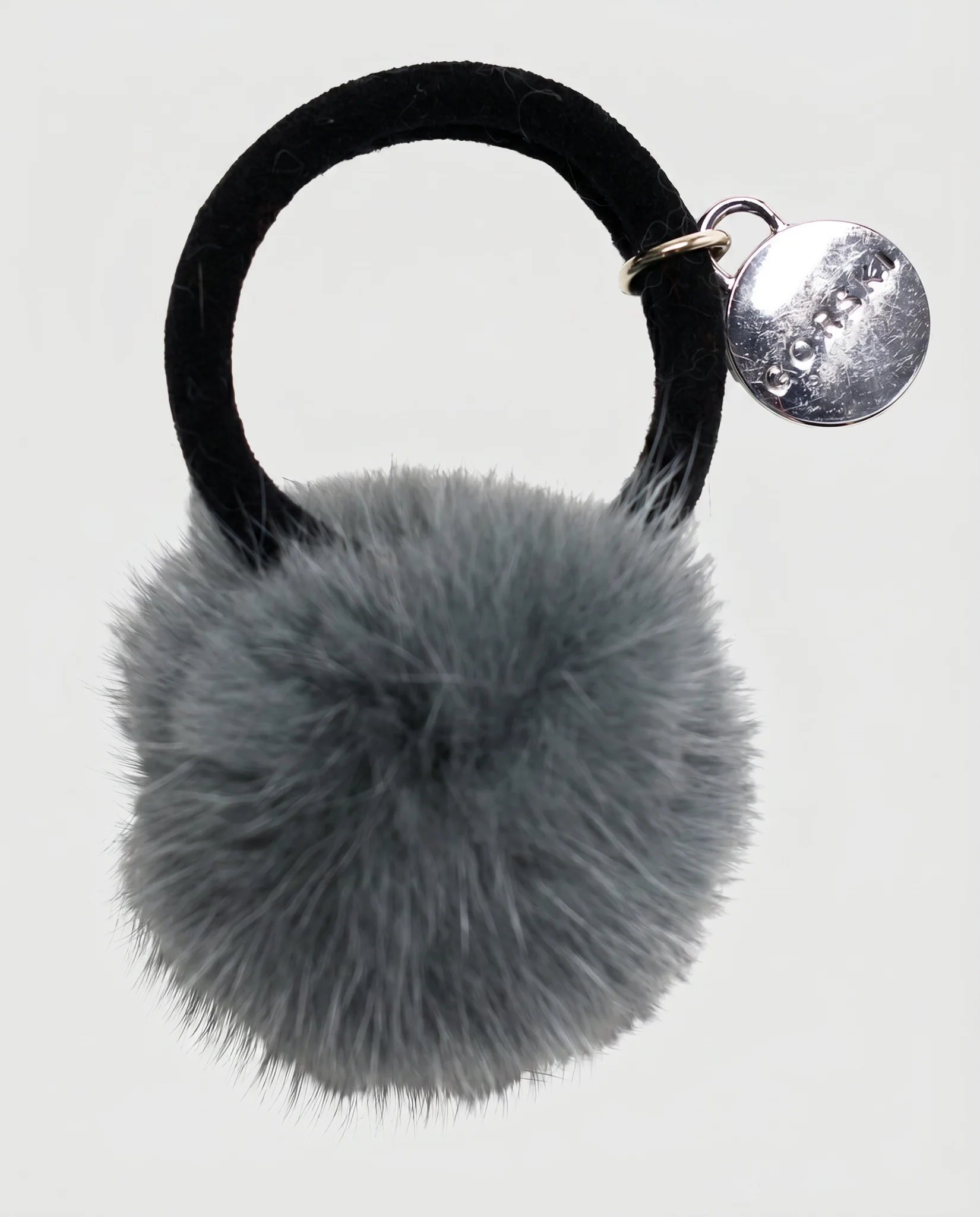 HAIR ELASTIC WITH MINK FUR POMPOM - Image 2