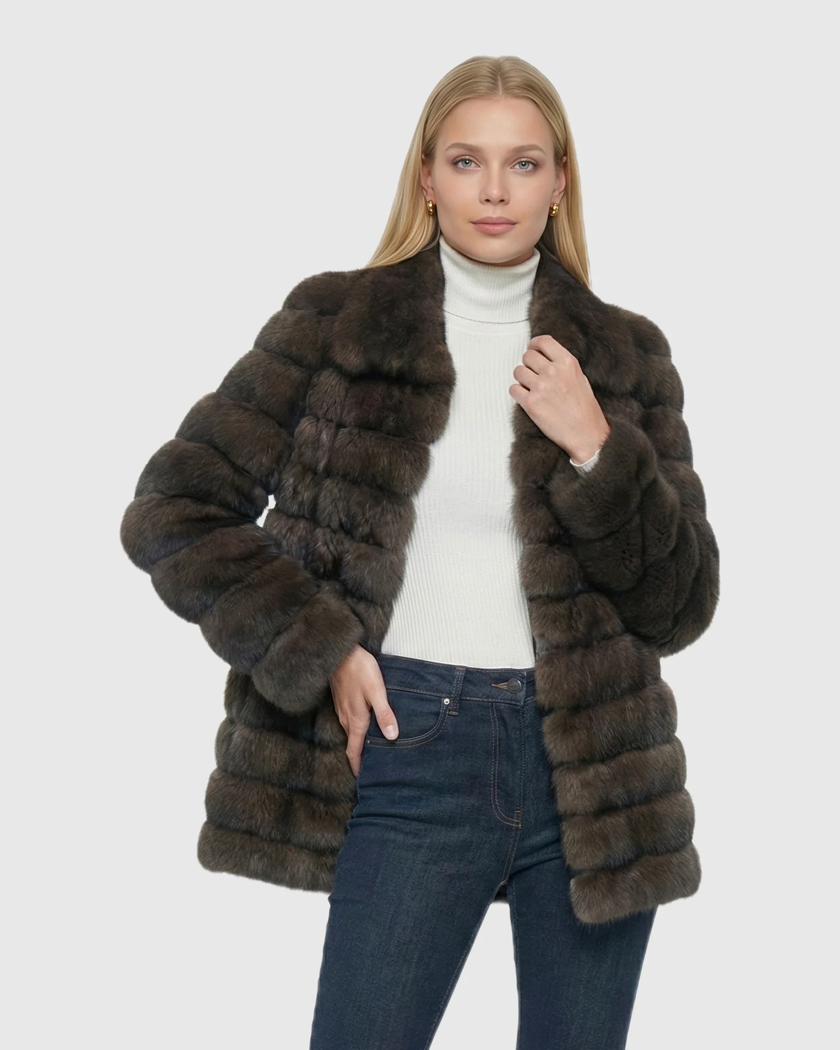 HORIZONTAL RUSSIAN SABLE JACKET - Image 2