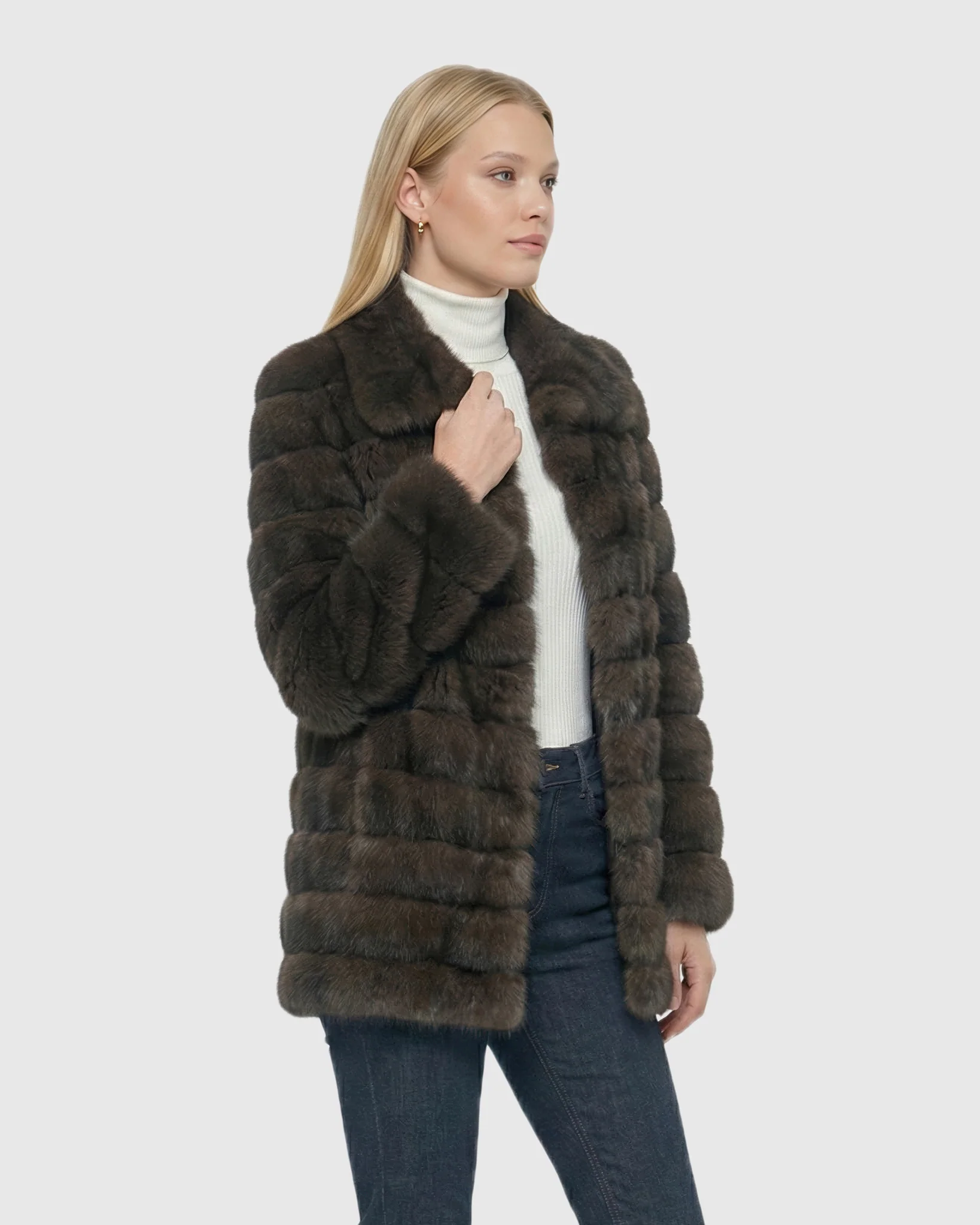 HORIZONTAL RUSSIAN SABLE JACKET - Image 3