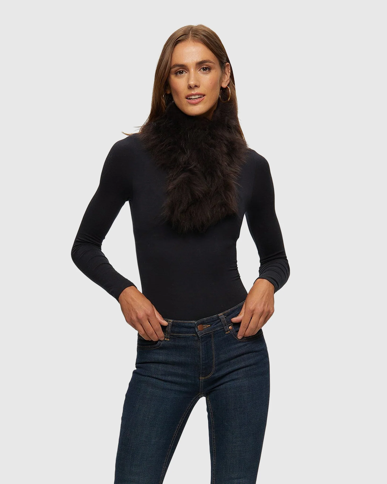 KNIT CASHMERE GOAT PULL-THROUGH SCARF - Image 11