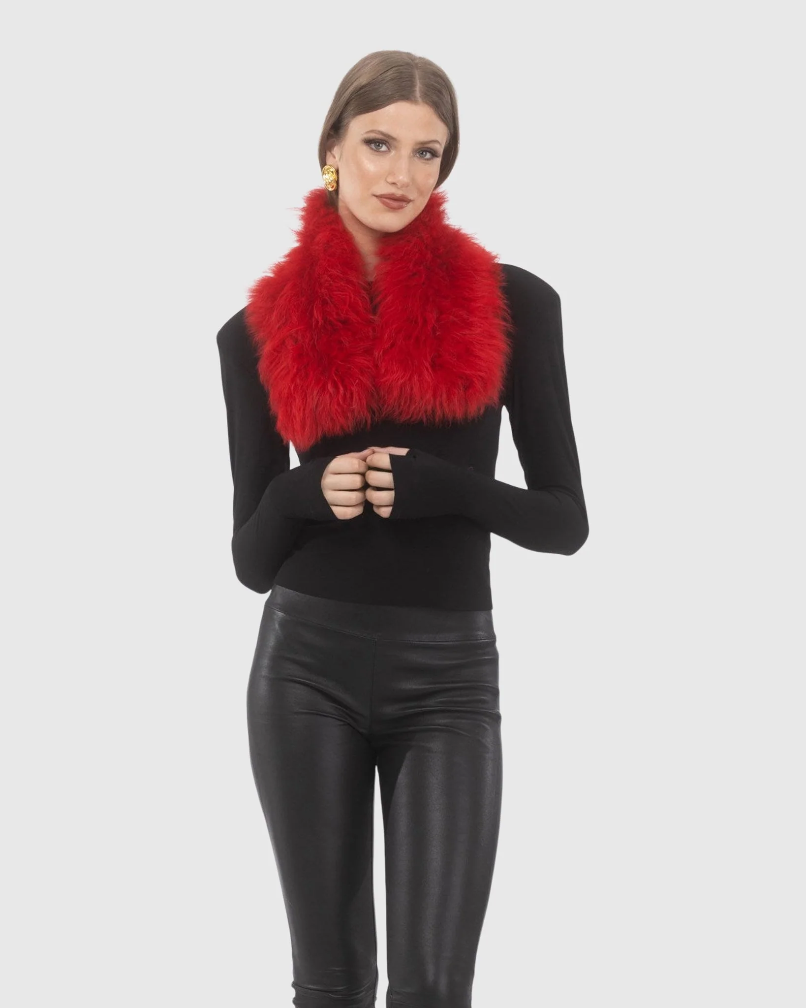 KNIT CASHMERE GOAT PULL-THROUGH SCARF - Image 7