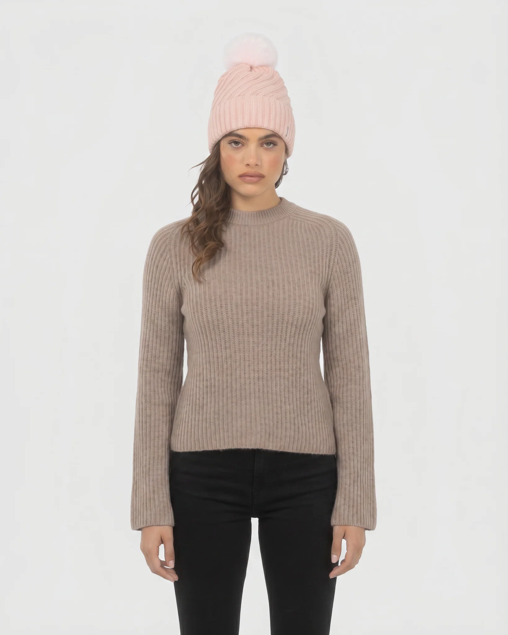 KNIT HAT WITH SELECT LAMB POMPOM - Image 13