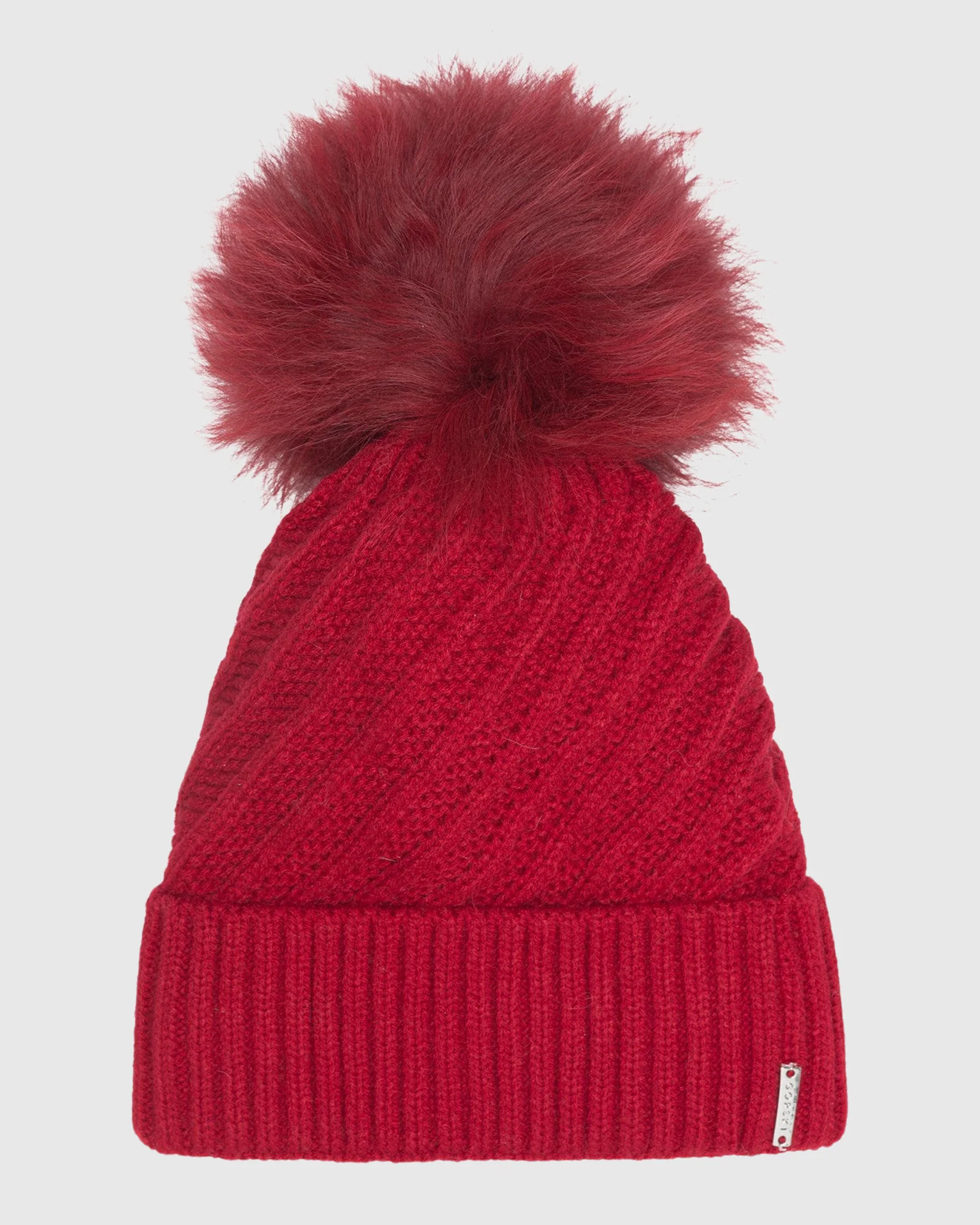KNIT HAT WITH SELECT LAMB POMPOM - Image 2