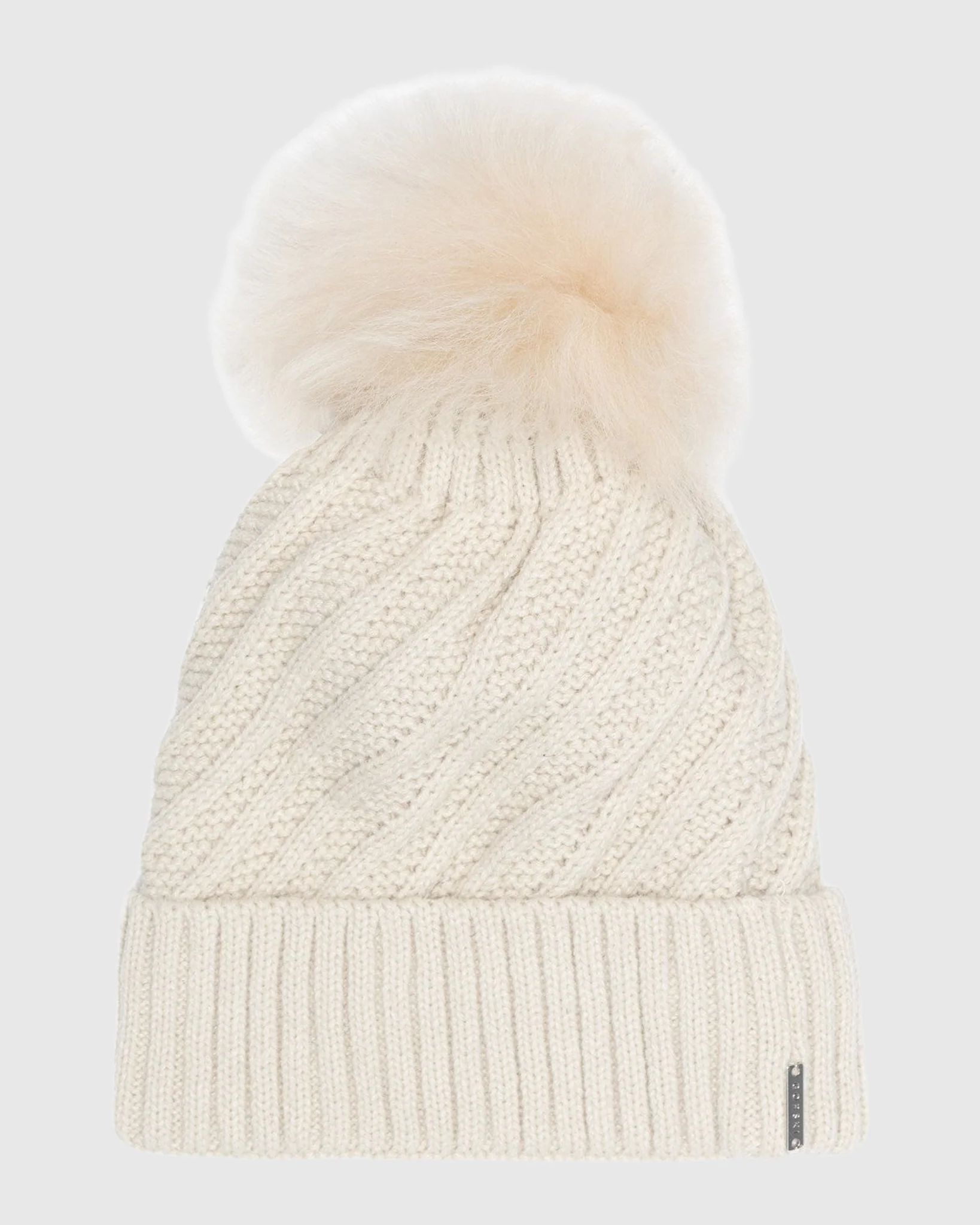 KNIT HAT WITH SELECT LAMB POMPOM - Image 5