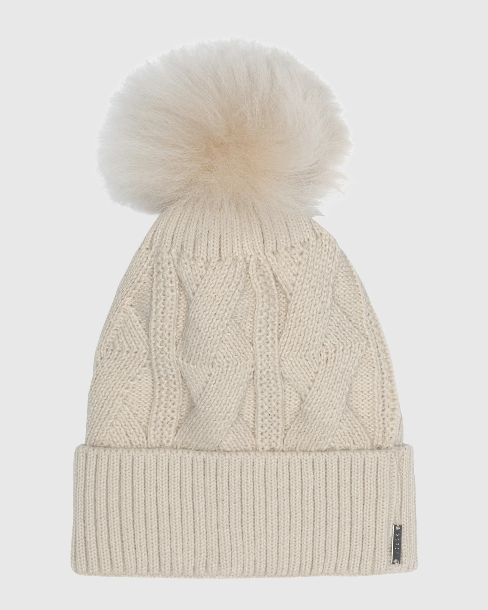 KNIT BEANIE HAT WITH SELECT LAMB POMPOM - Image 7