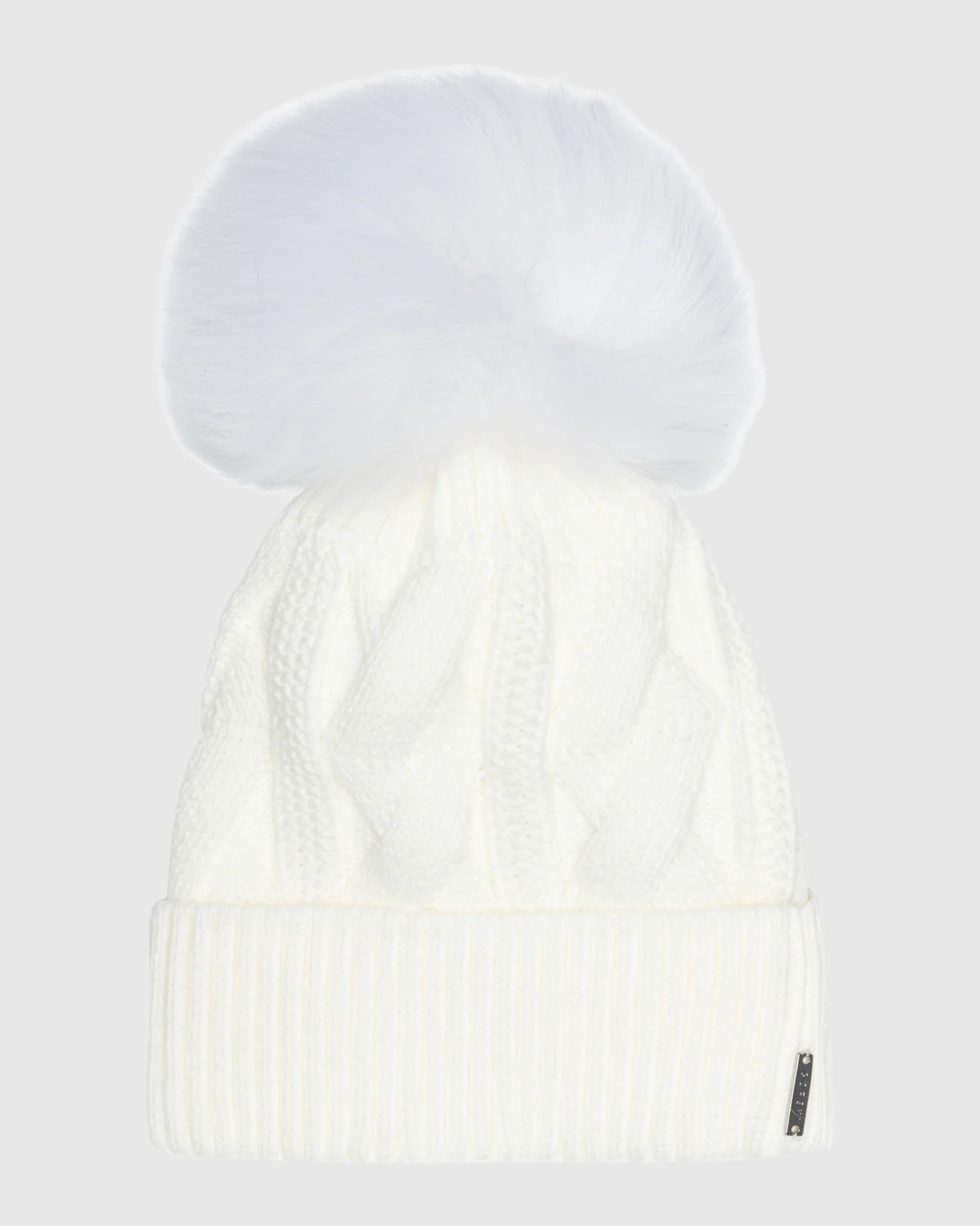 KNIT BEANIE HAT WITH SELECT LAMB POMPOM - Image 8