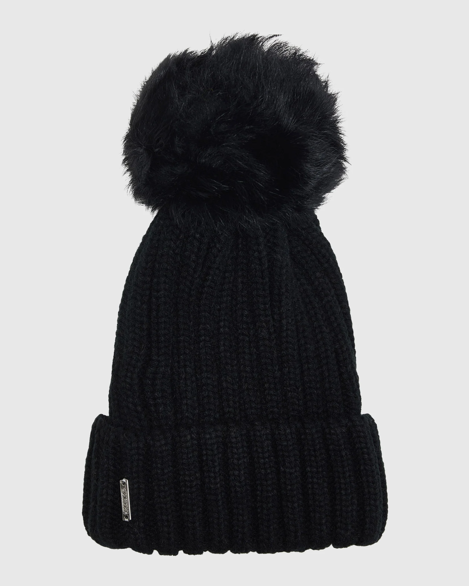 KNIT HAT WITH TOSCANA LAMB POMPOM - Image 2
