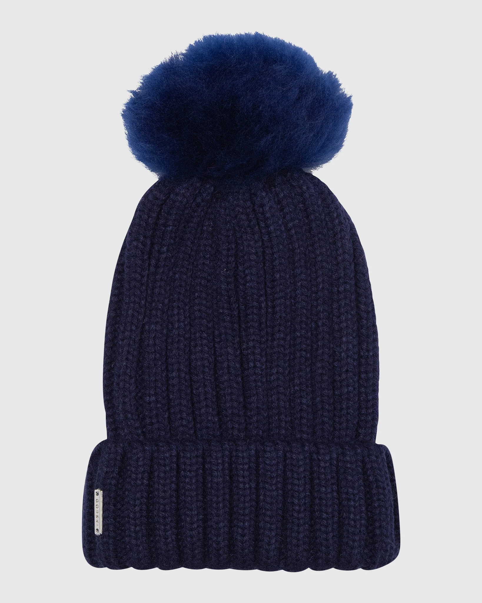 KNIT HAT WITH TOSCANA LAMB POMPOM - Image 5