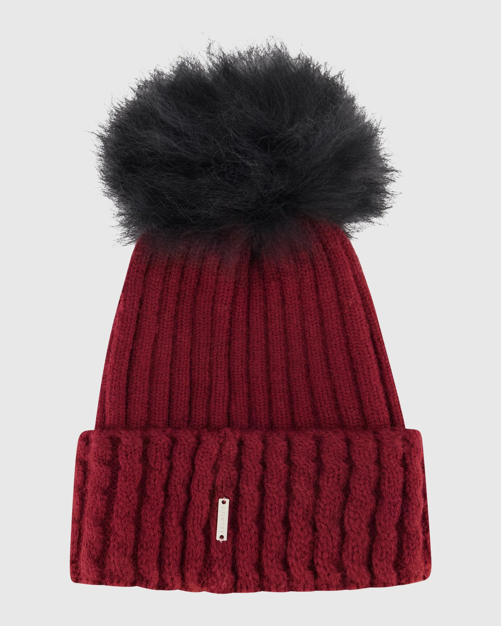 KNIT HAT WITH TOSCANA LAMB POMPOM - Image 11