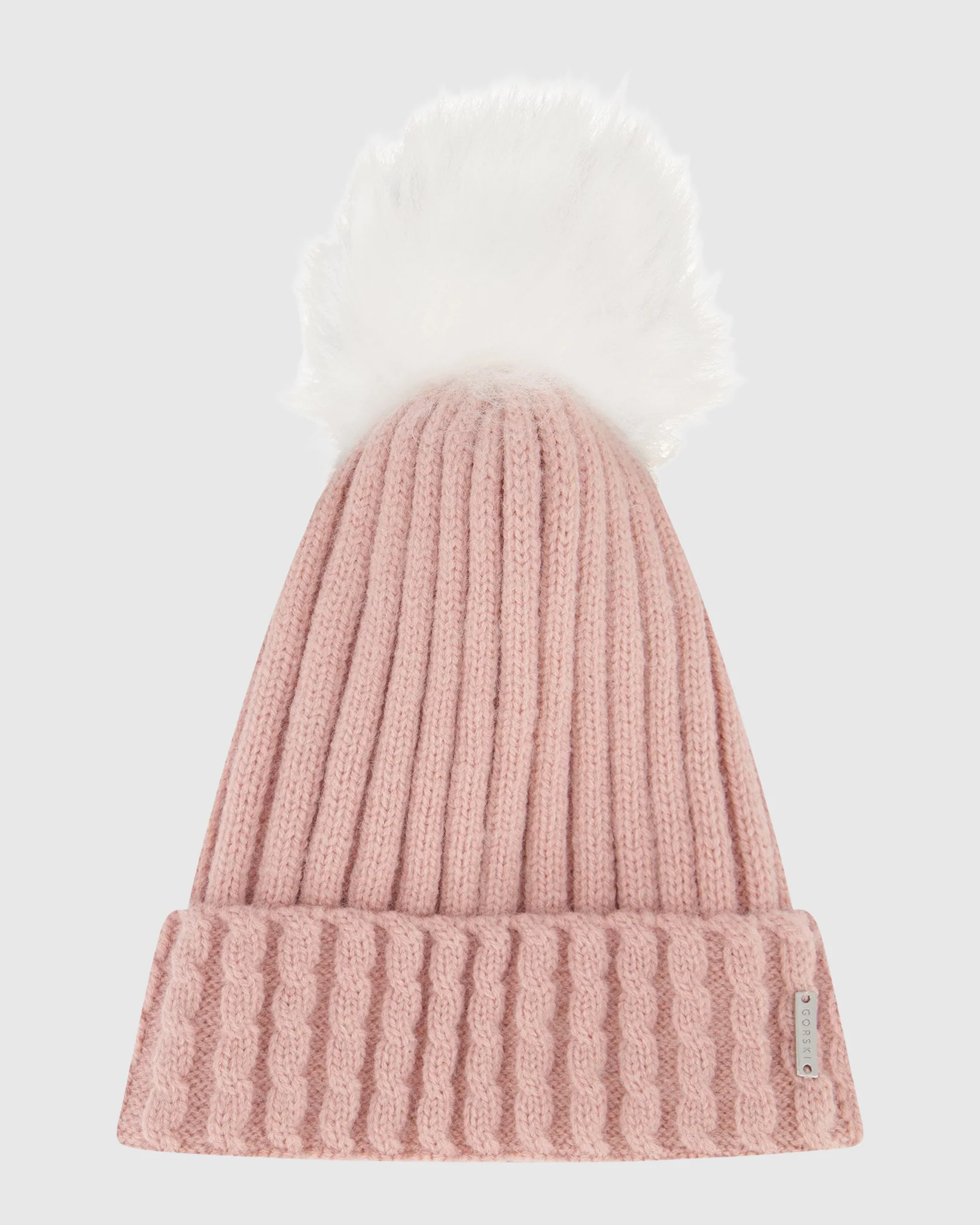 KNIT HAT WITH TOSCANA LAMB POMPOM - Image 5