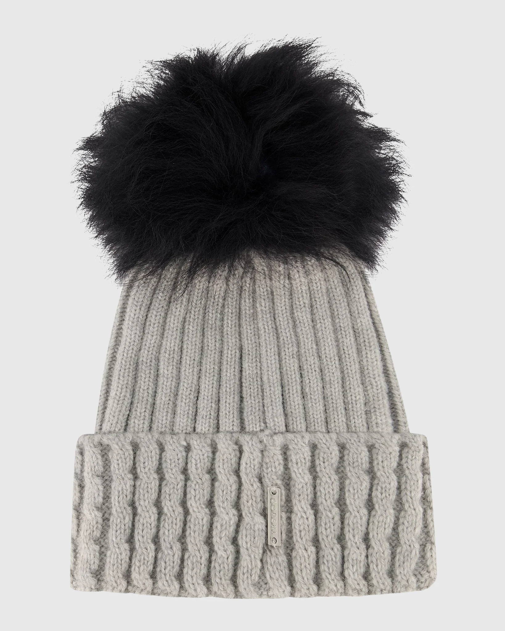 KNIT HAT WITH TOSCANA LAMB POMPOM - Image 8