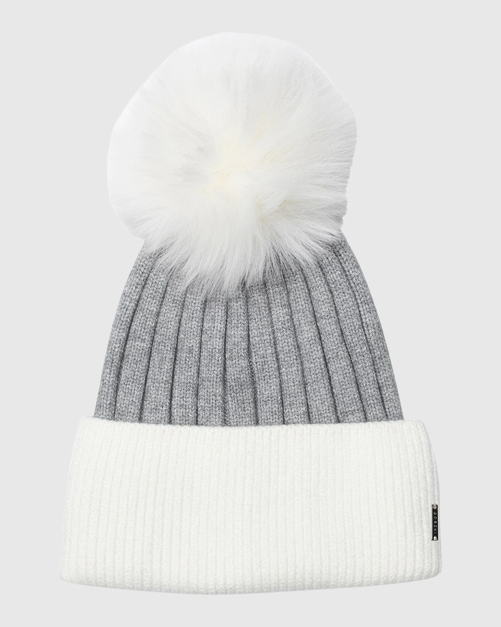KNIT HAT WITH TOSCANA LAMB POMPOM - Image 3