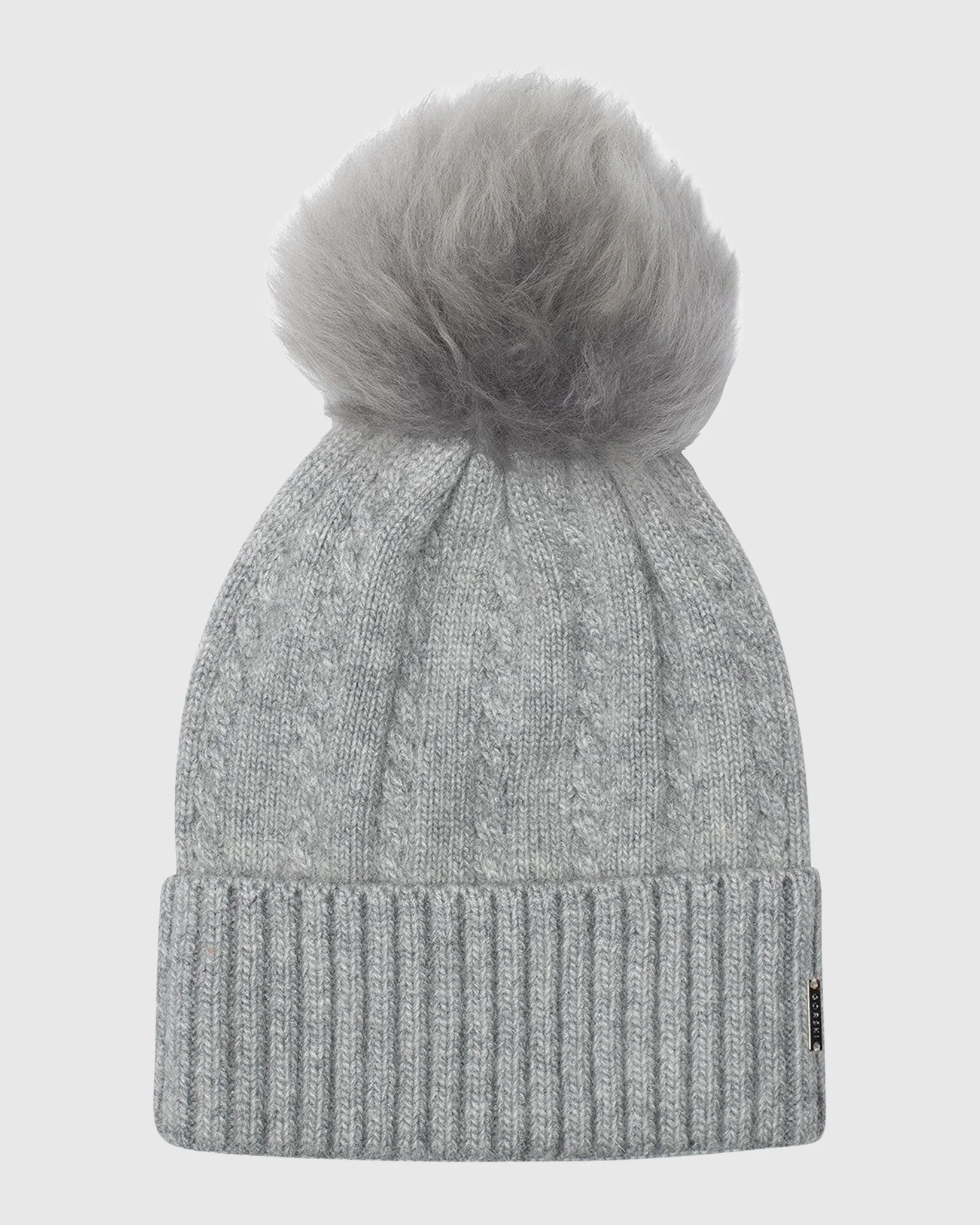 KNIT HAT WITH TOSCANA LAMB POMPOM - Image 3