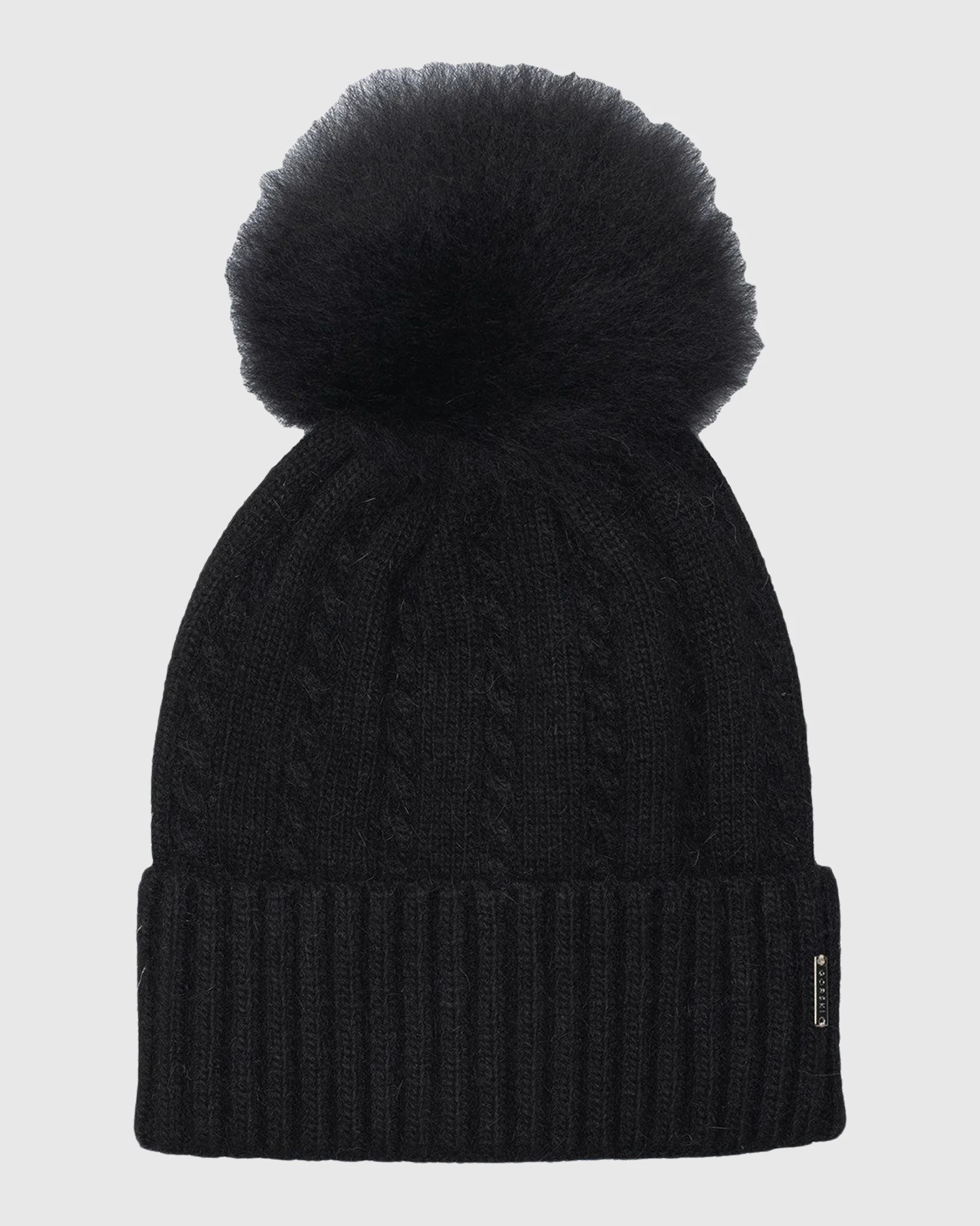 KNIT HAT WITH TOSCANA LAMB POMPOM - Image 4
