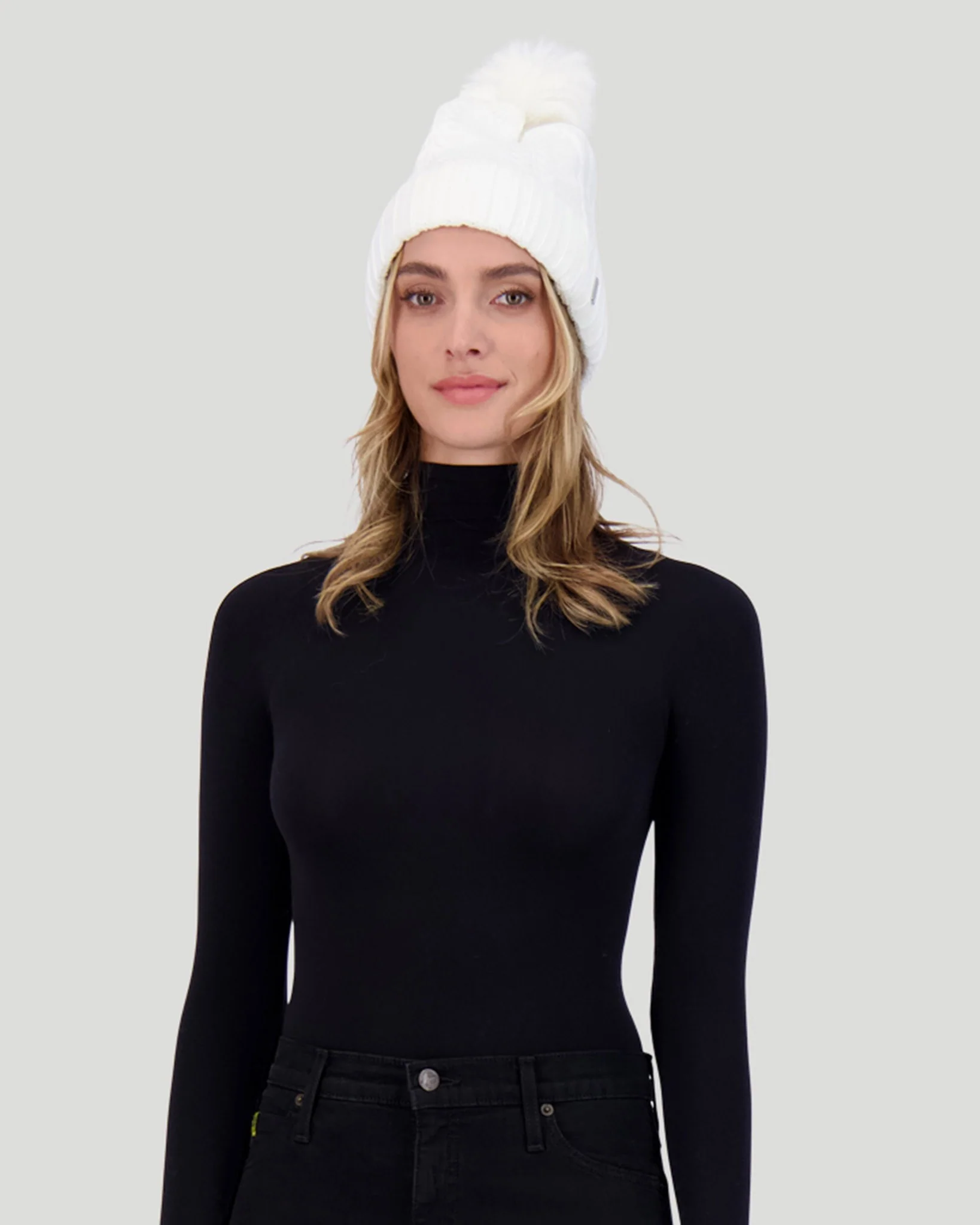KNIT HAT WITH TOSCANA LAMB POMPOM - Image 5