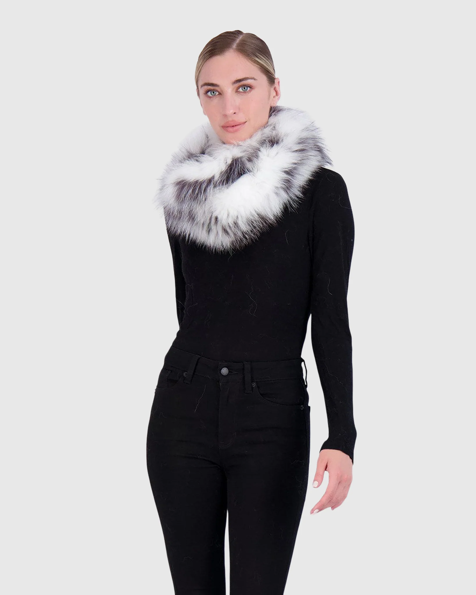 SILVER FOX INFINITY KNIT SCARF - Image 2