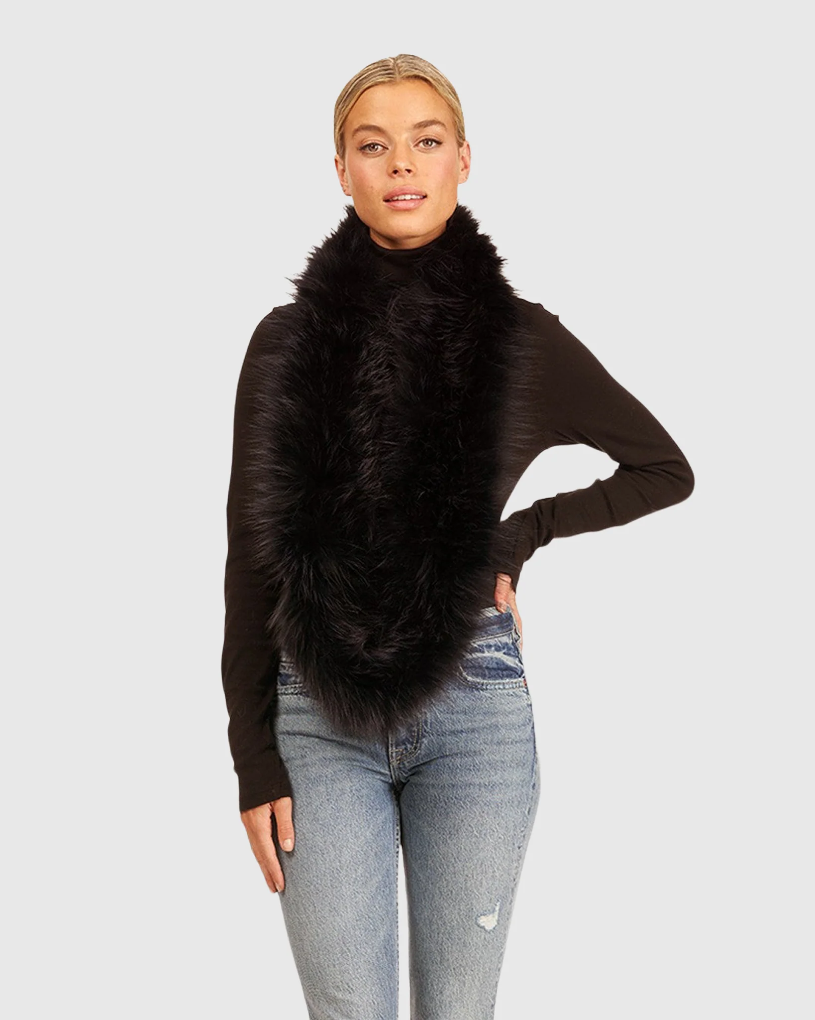SILVER FOX INFINITY KNIT SCARF - Image 3