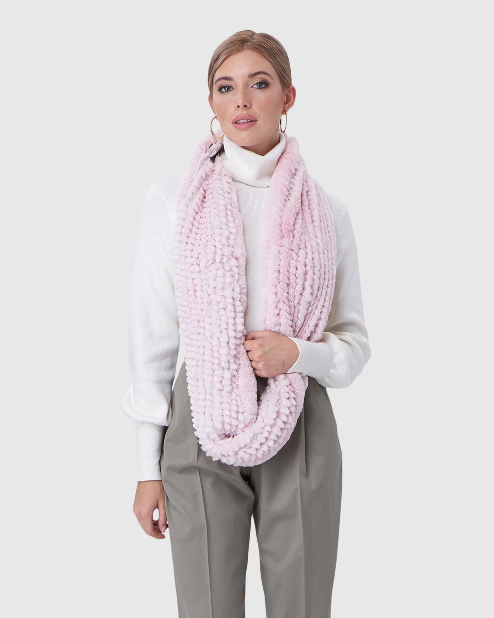 KNIT REX RABBIT INFINITY SCARF - Image 2