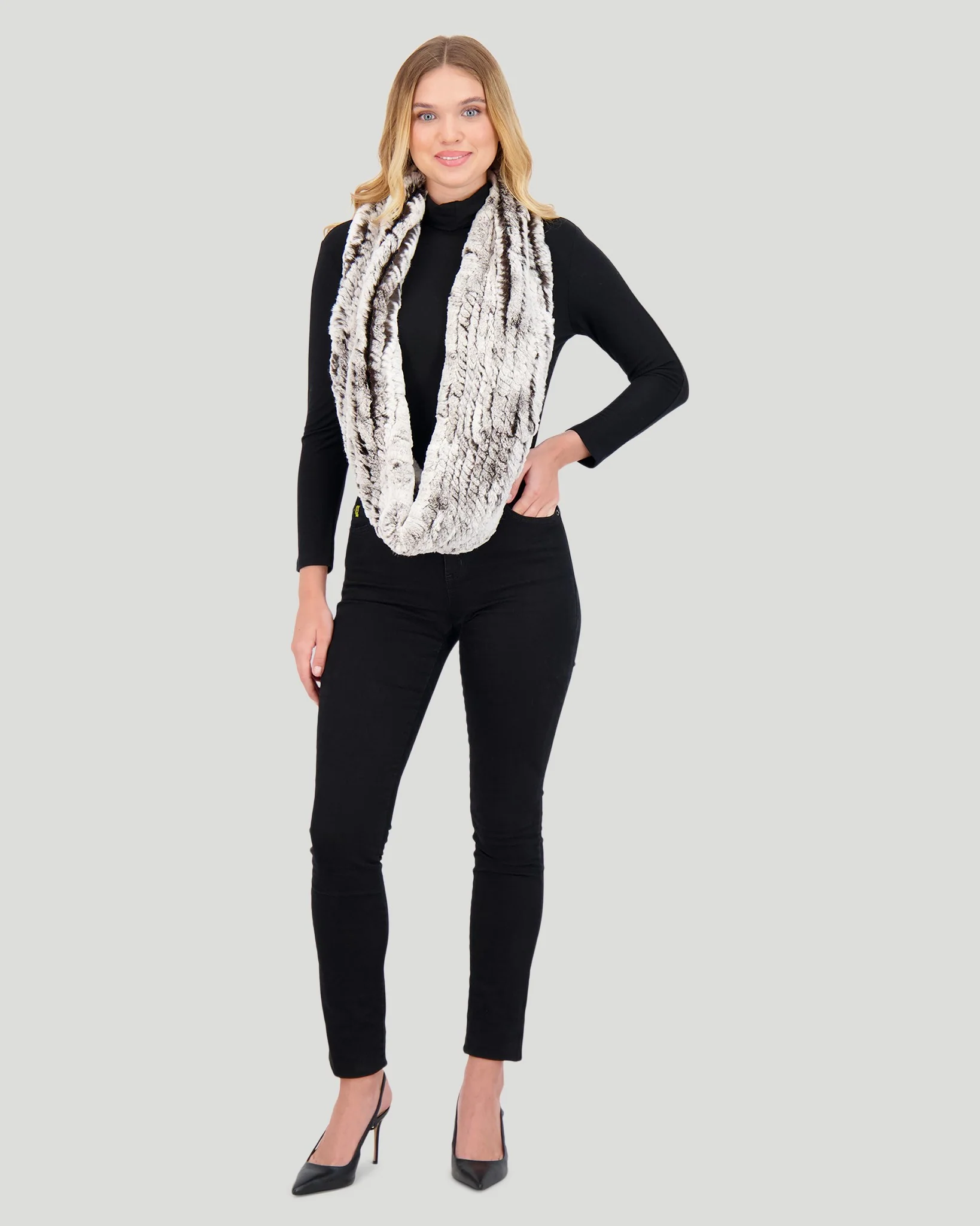 KNIT REX RABBIT INFINITY SCARF - Image 5
